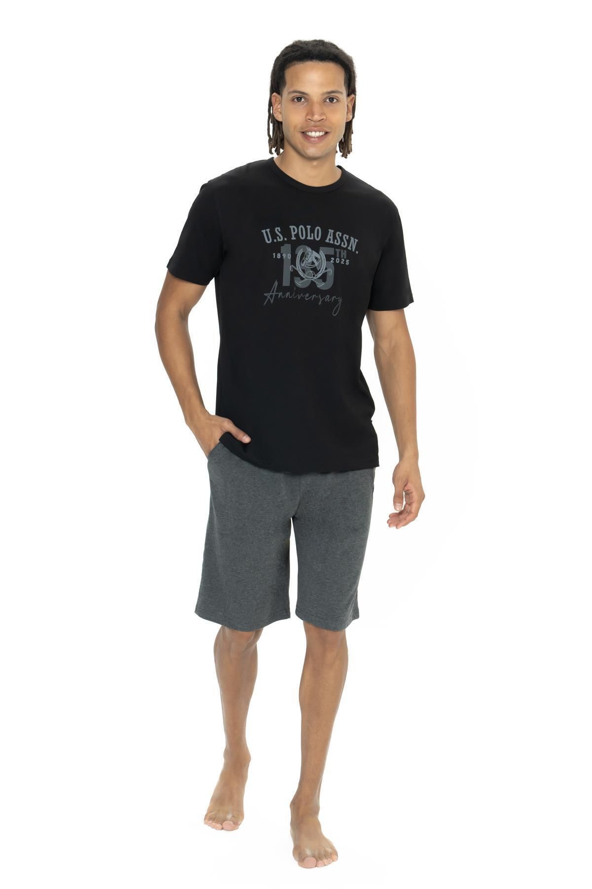 U.S. Polo Assn. U.S. Polo Erkek T-shirt ve Cepli Şort Takım, Kısakol, Bisiklet Yaka, Cep Detaylı