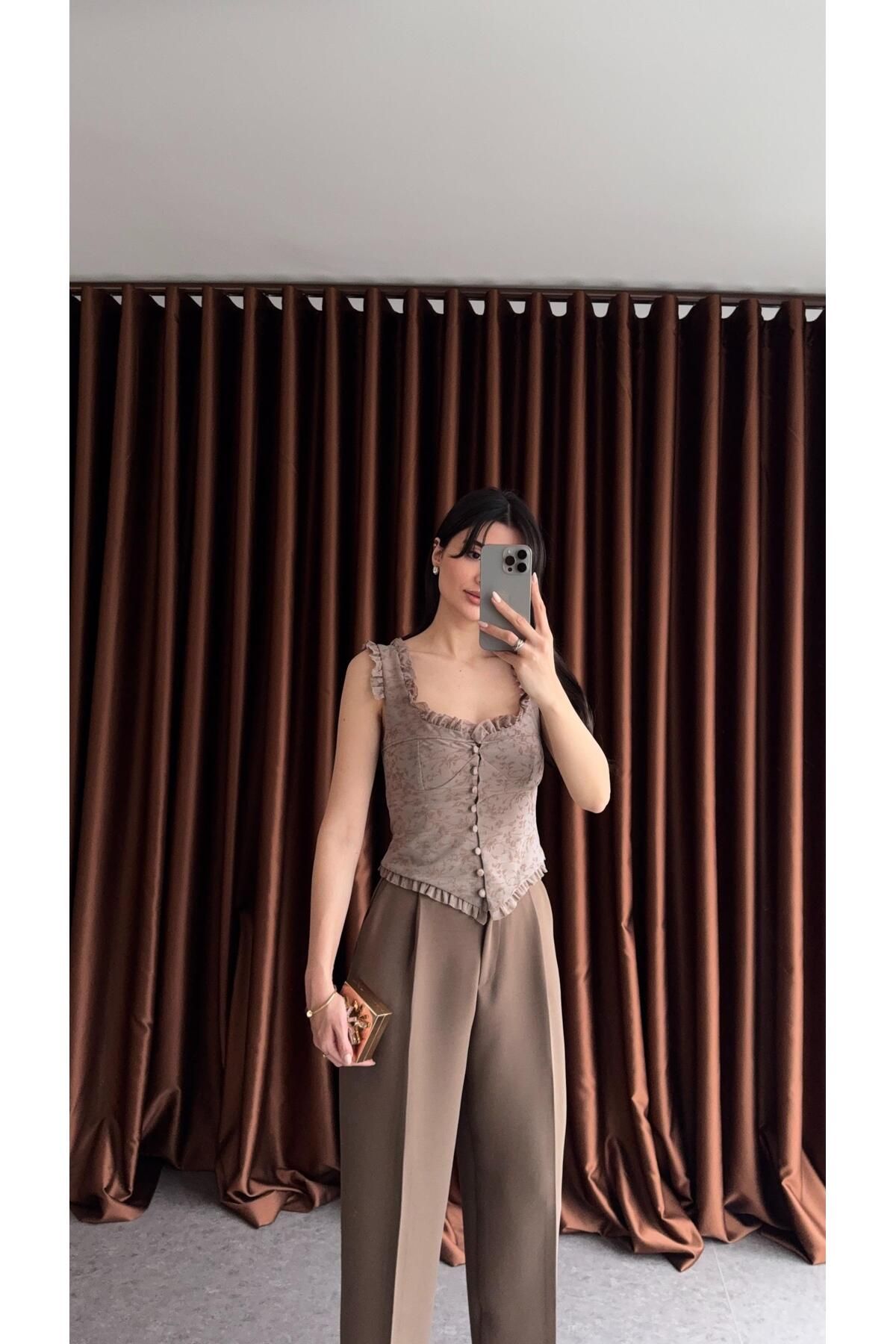 HAZELANNA Vizon Vintage Bluz