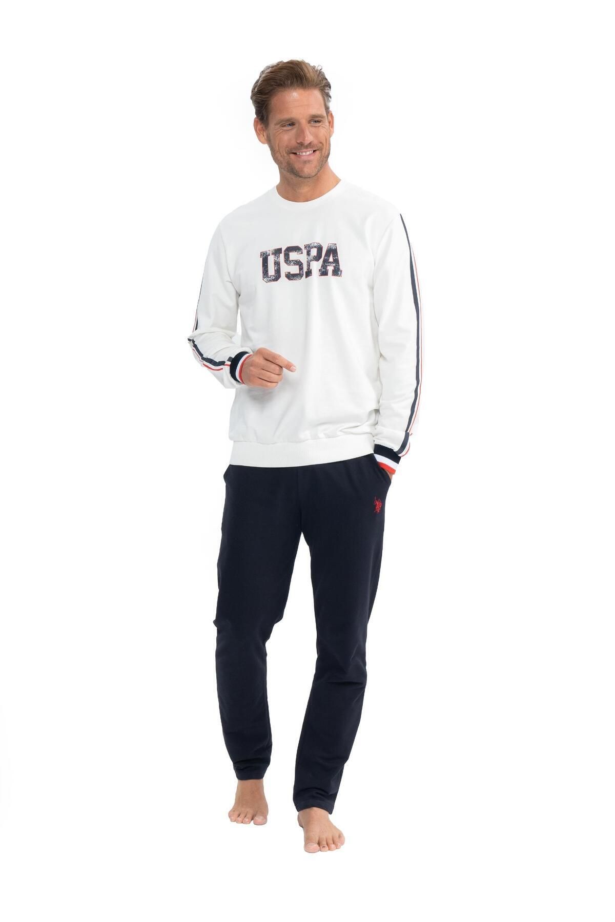 U.S. Polo Assn. Erkek %100 Pamuk 2 İplik Dokuma Ev Giyim Pijama Takım