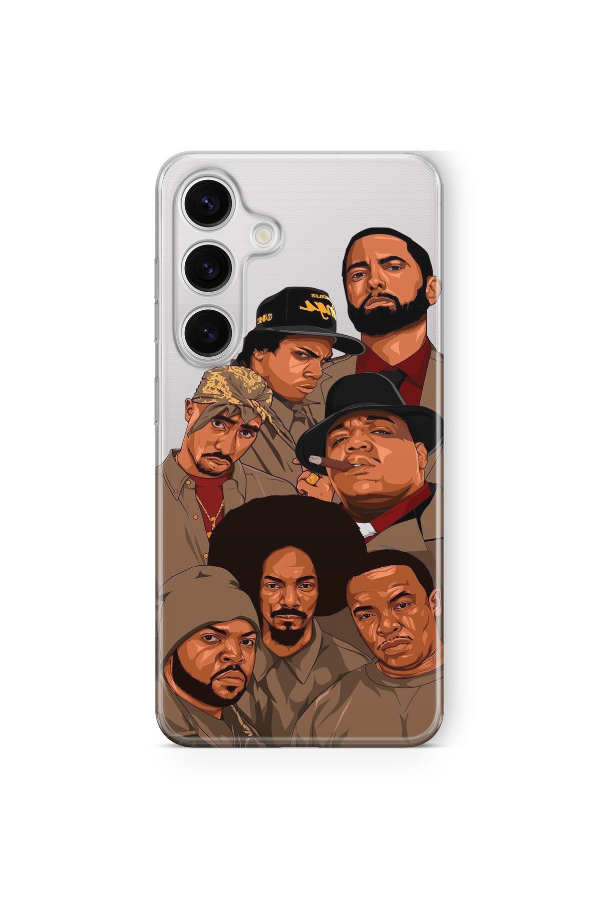 Space Star Samsung Galaxy A14 Uyumlu Rappers Tasarım Baskılı Şeffaf Kılıf
