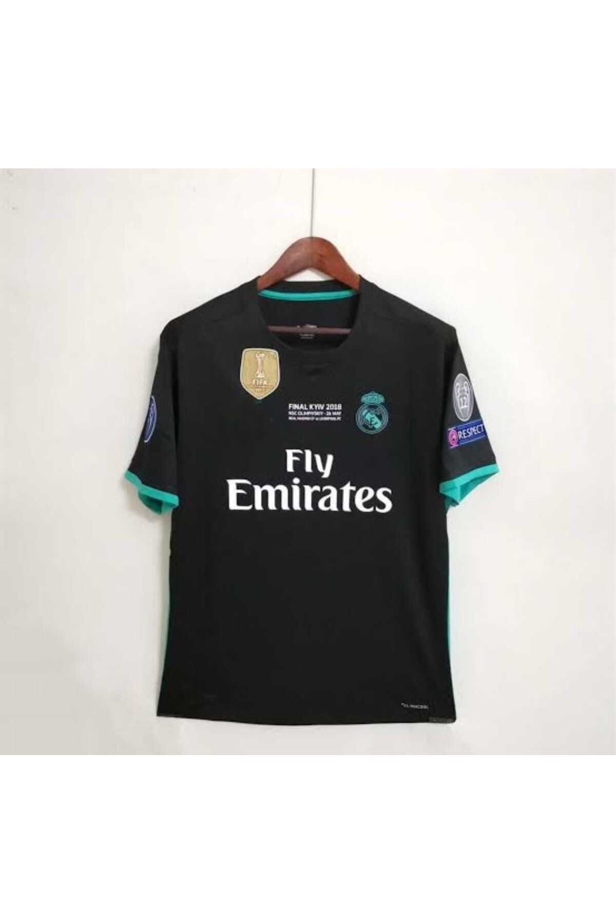 Ronson R. Madridd 2017-18 Kiev Şampiyonlar Ligi Finali Cristiano Ronaldo Forması (Siyah-Kısa)