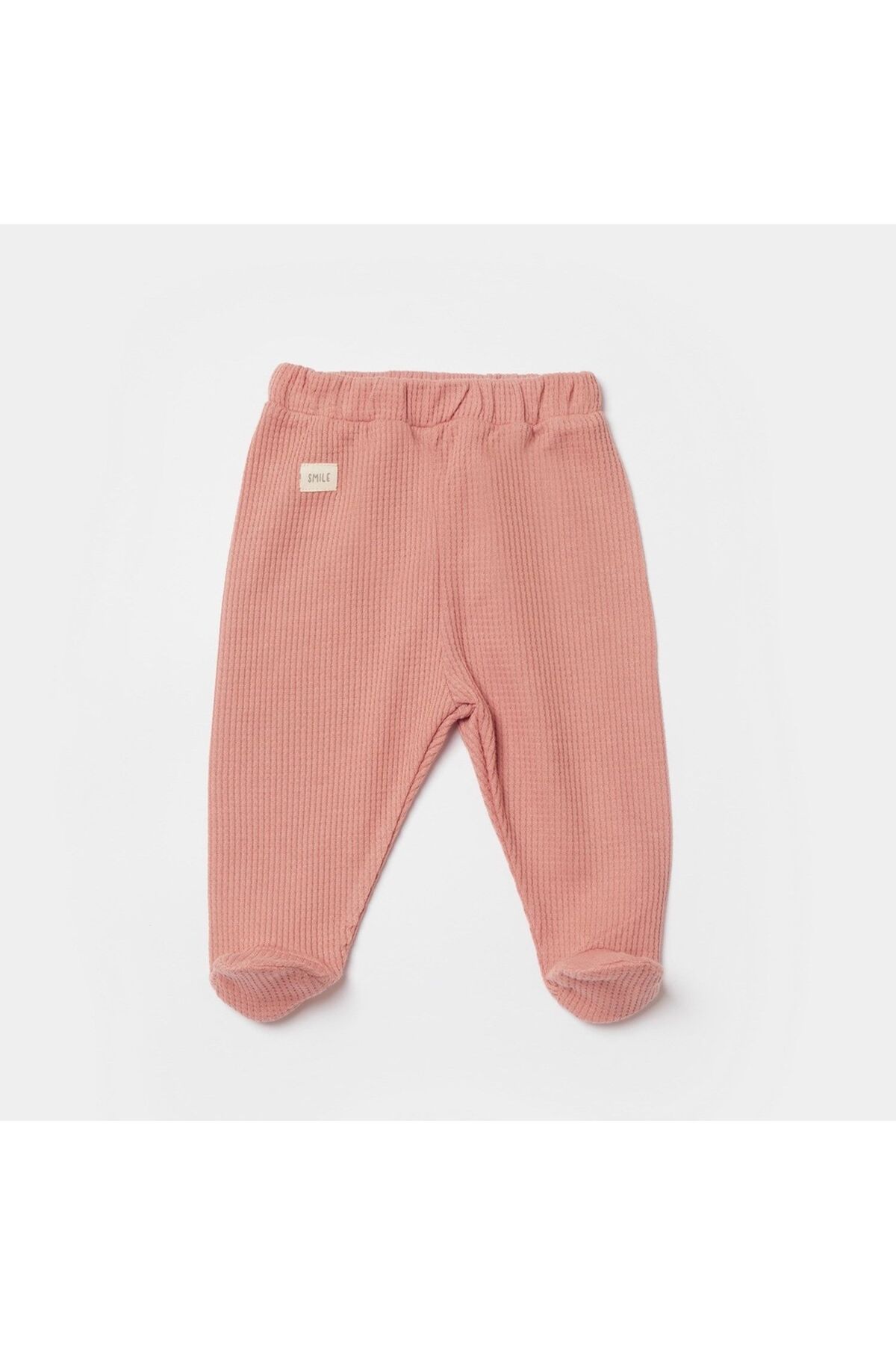 Bibaby Biorganic Waffle Smile Patikli Pantolon 57899 Red-Brown