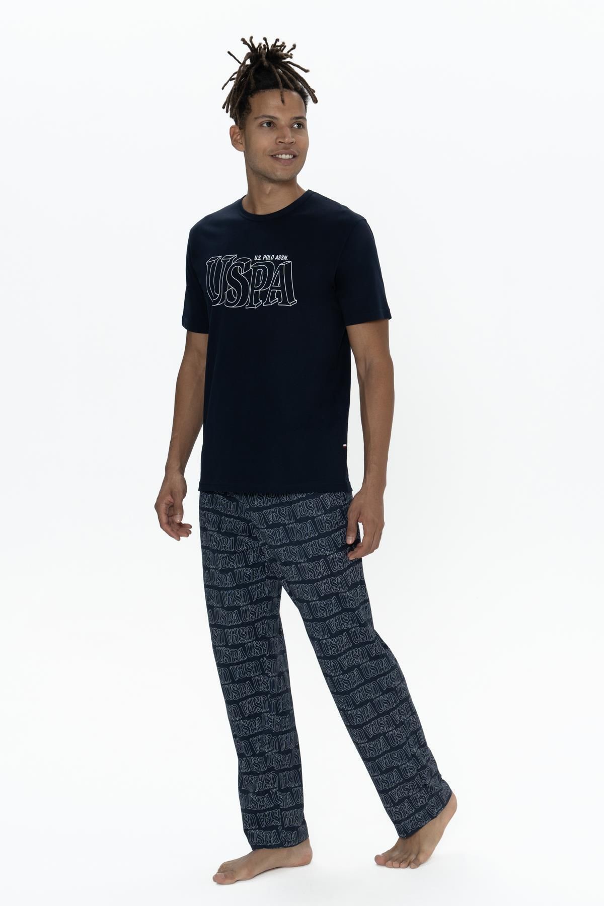 U.S. Polo Assn. U.S. Polo Erkek %100 Pamuklu T-shirt Pijama ve Şort Takım