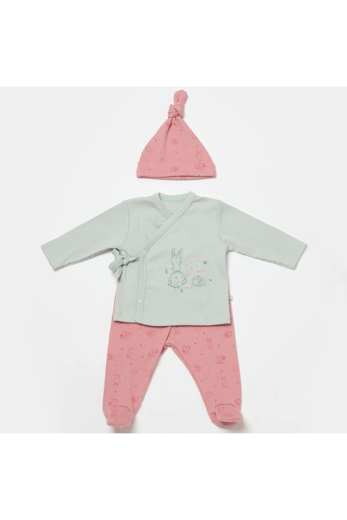 Bibaby Biorganic Modal Play With Me 3'Lü Zıbın Set 58035 Mint
