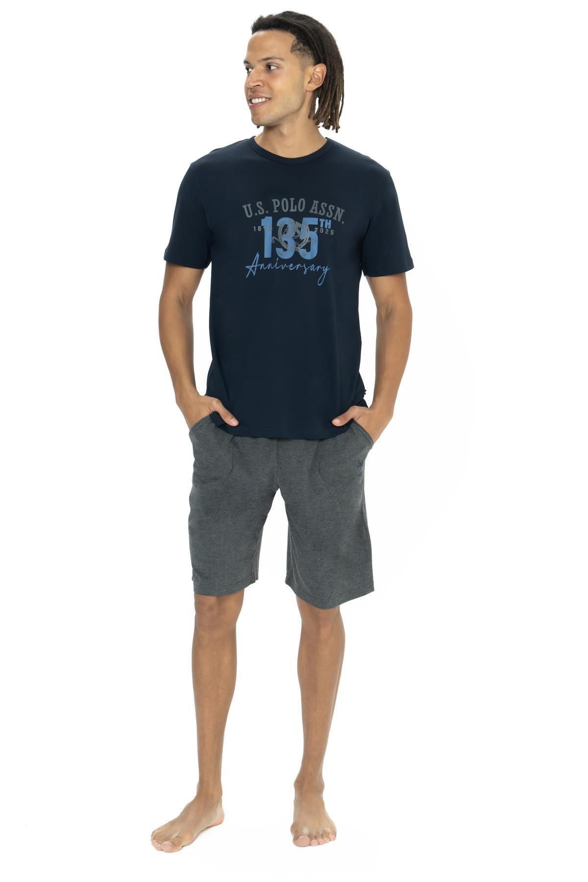 U.S. Polo Assn. U.S. Polo Erkek T-shirt ve Cepli Şort Takım, Kısakol, Bisiklet Yaka, Cep Detaylı