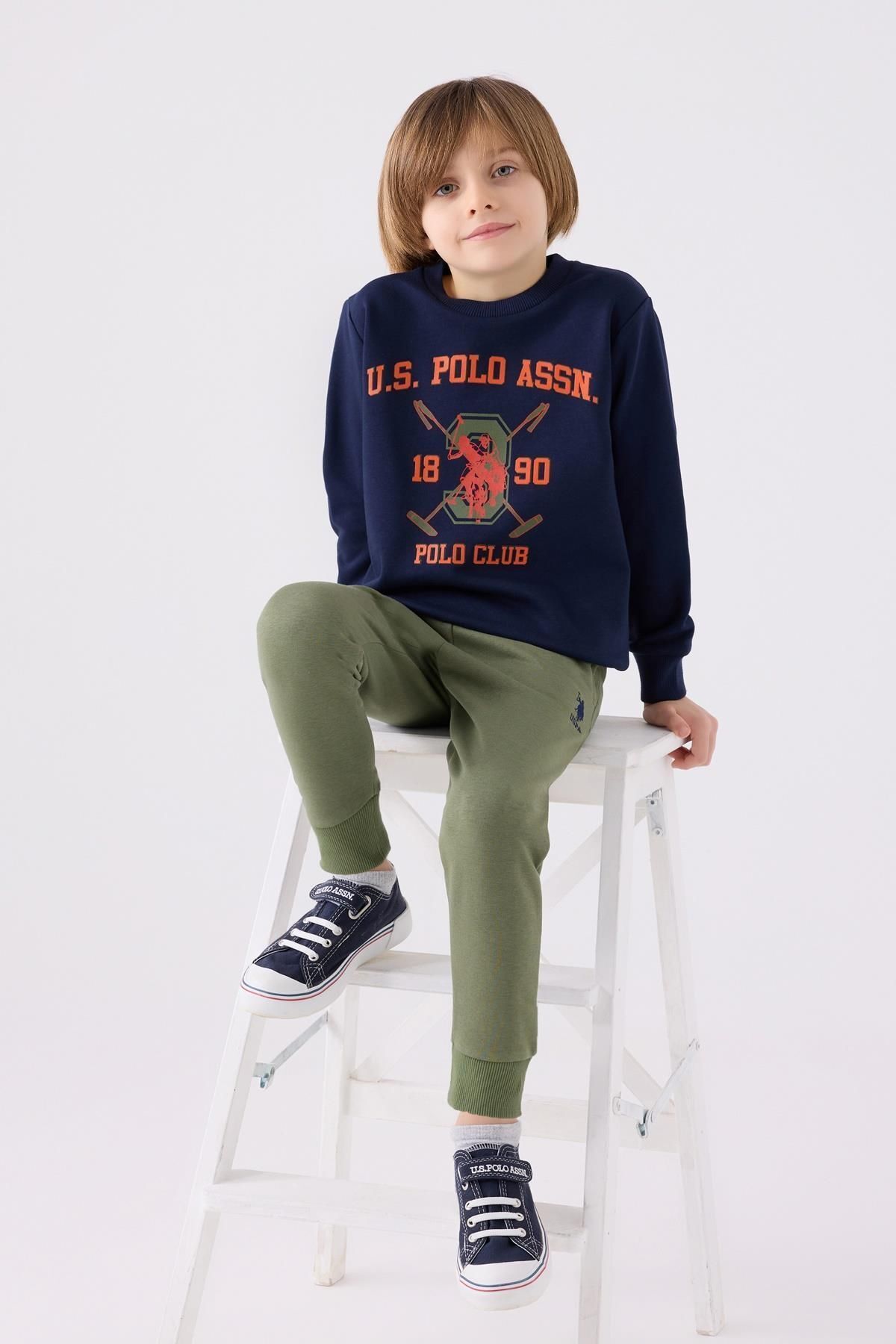 U.S. Polo Assn. U.S. Polo Assn. 3 İplik Şardonlu Erkek Çocuk Pijama Takım