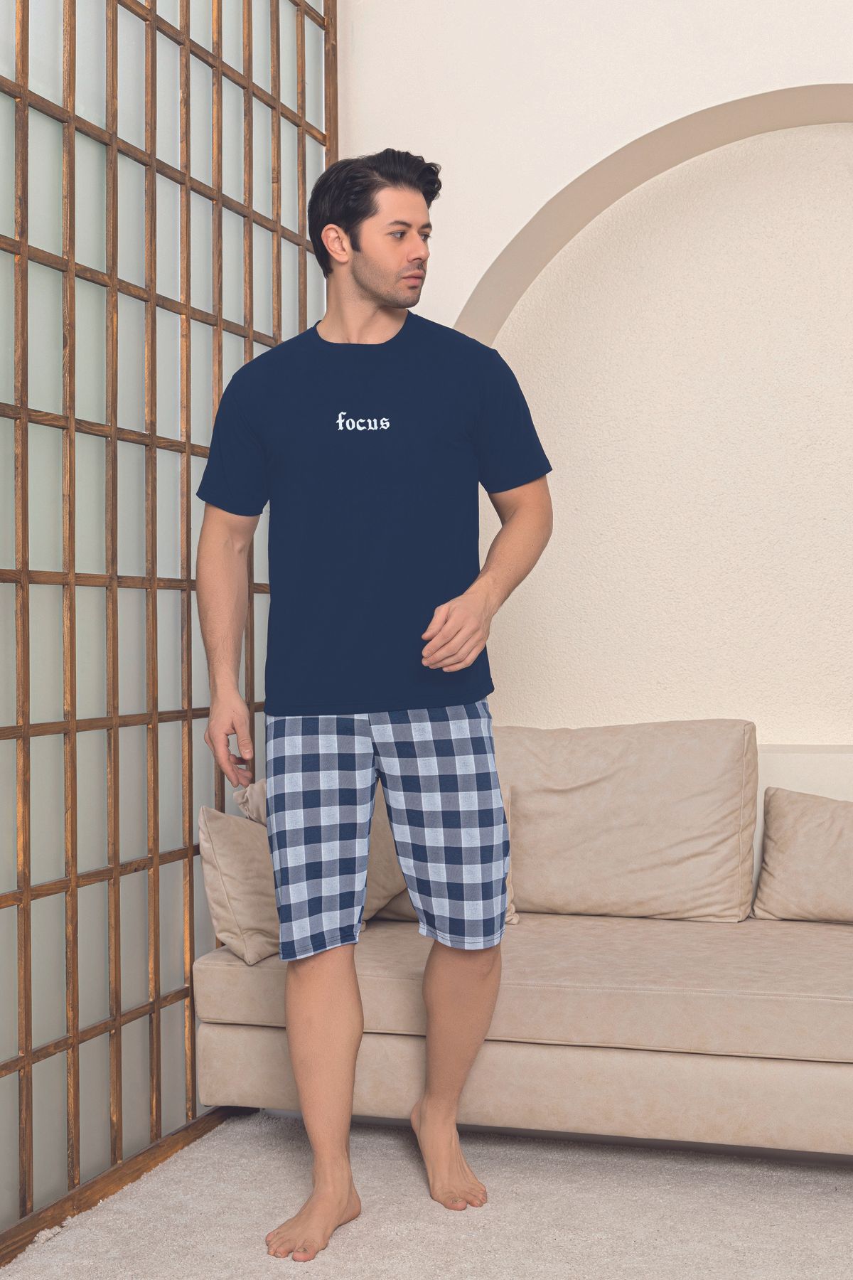Ayans Pijama Penye (süprem) Kapri Pijama Takımı