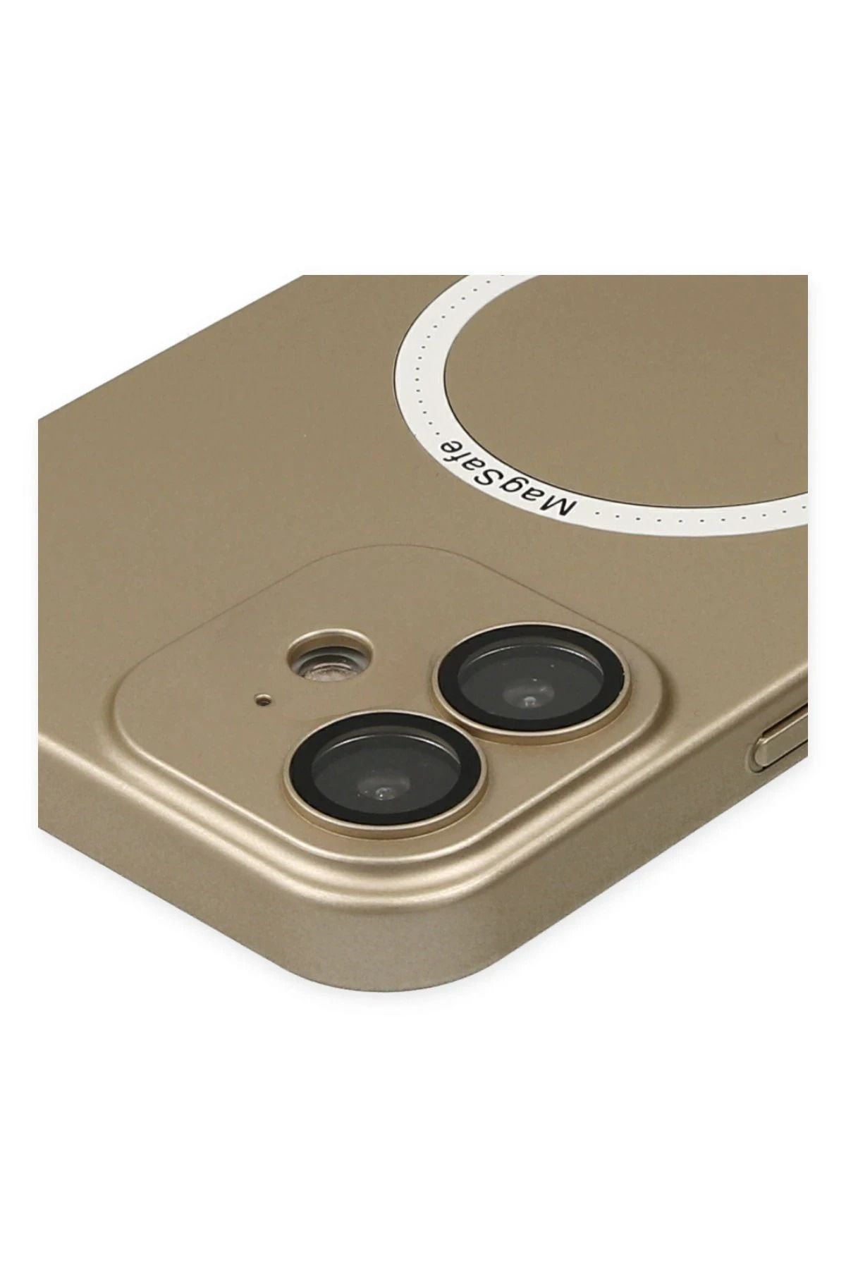 NewFace iPhone 12 Kılıf Jack Magneticsafe Lens Silikon - Gold NRMSA