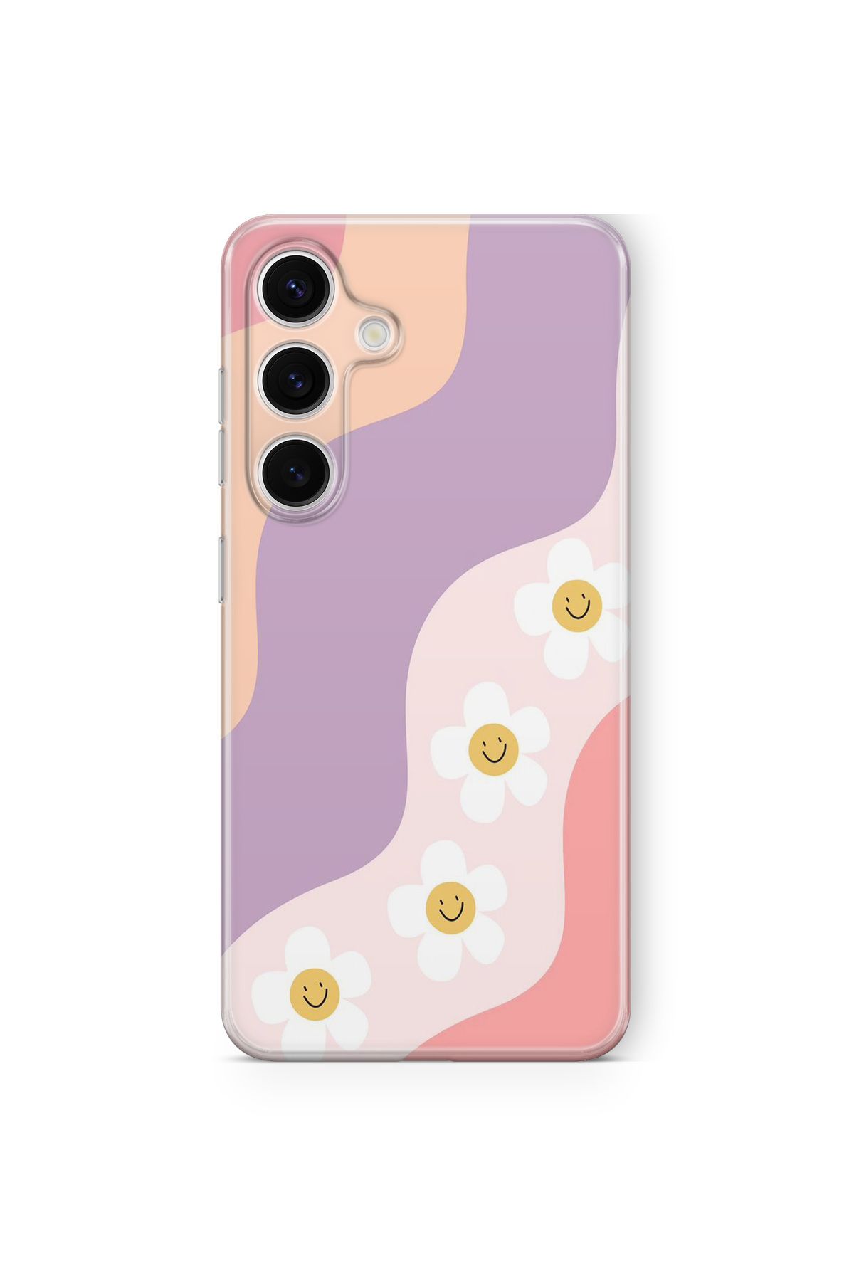 Space Star Samsung Galaxy A05S Uyumlu Papatya Tasarım Baskılı Şeffaf Kılıf