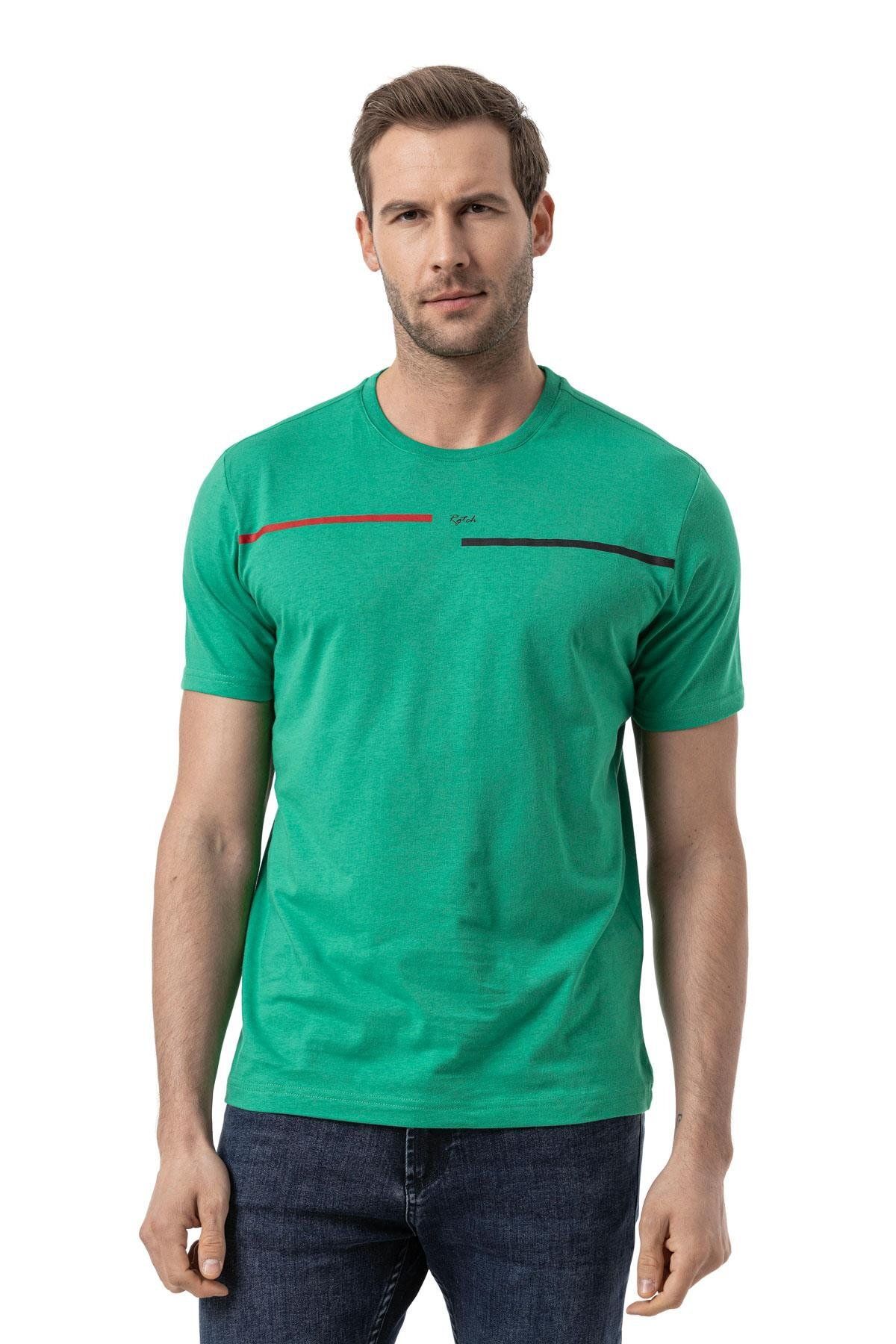 rugatchi Baskılı Bisiklet Yaka T-Shirt