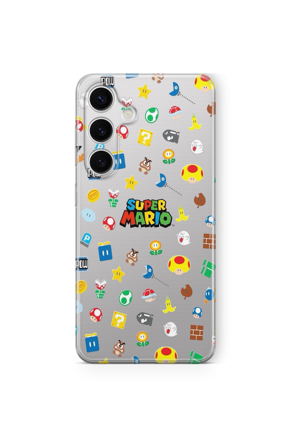Space Star Samsung Galaxy A14 Uyumlu Super Mario Tasarım Baskılı Şeffaf Kılıf