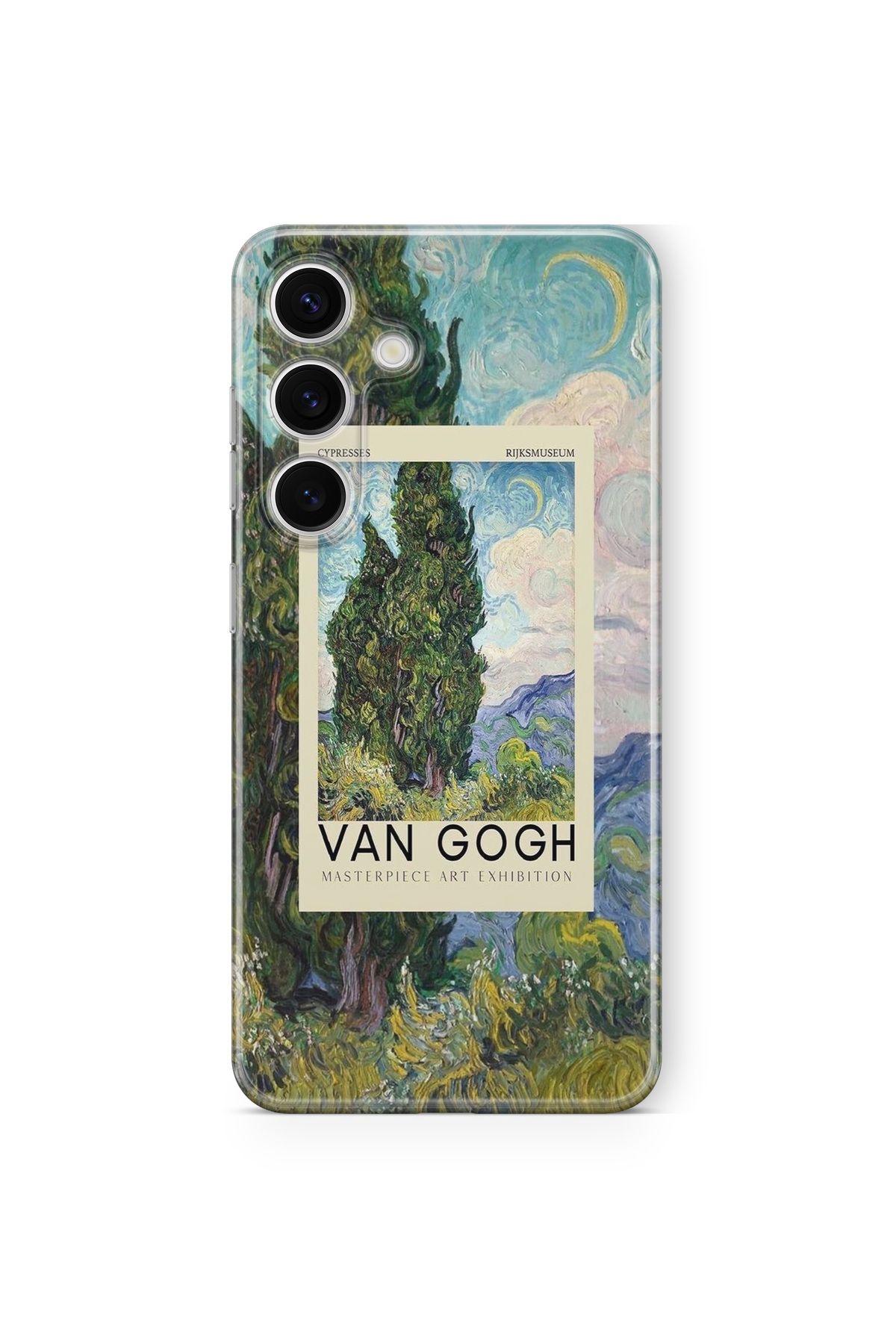 Space Star Samsung Galaxy A14 Uyumlu Van Gogh Masterpiece Tasarım Baskılı Şeffaf Kılıf