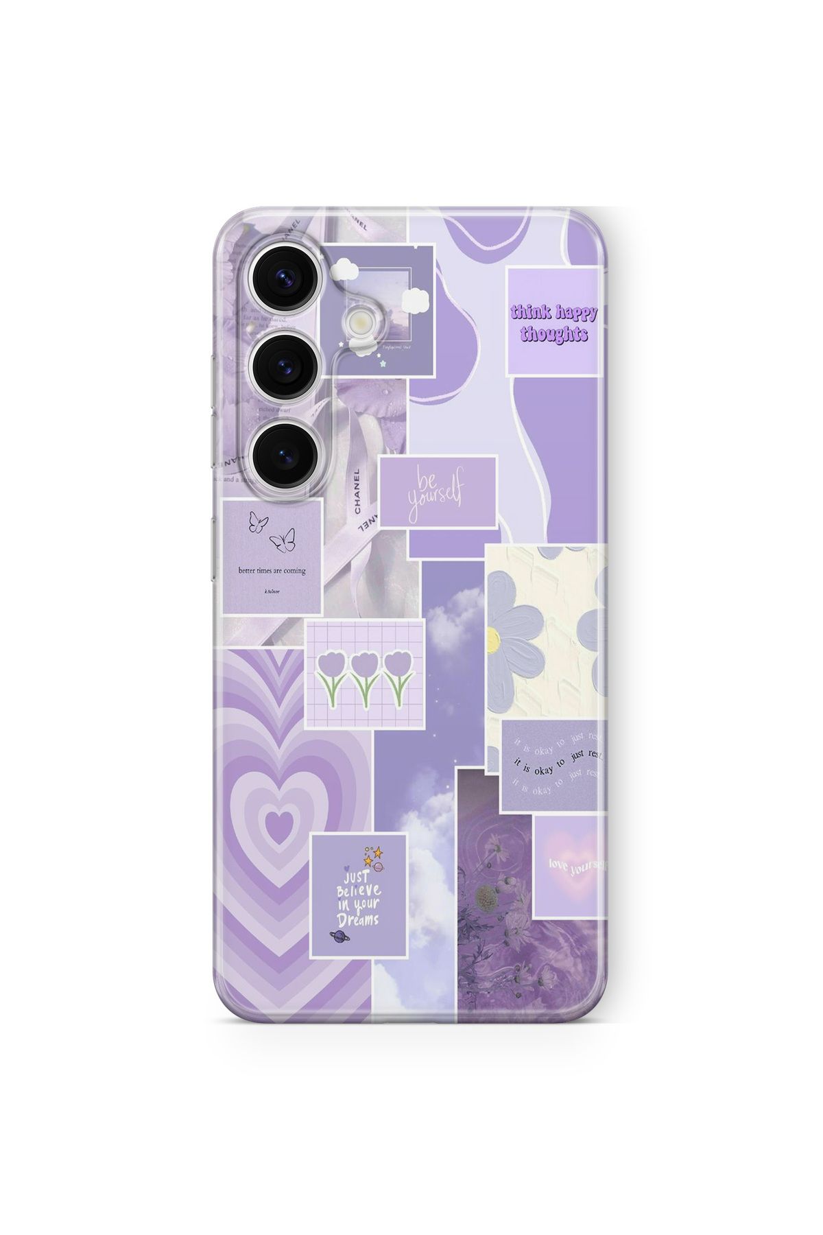Space Star Samsung Galaxy A14 Uyumlu Be Yourself Tasarım Baskılı Şeffaf Kılıf