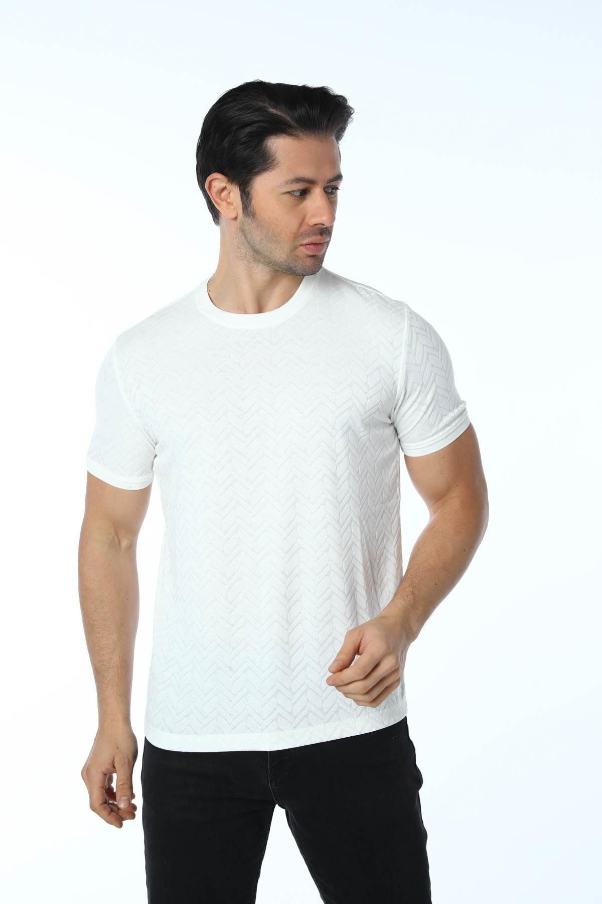 rugatchi Jakarlı Bisiklet Yaka T-Shirt