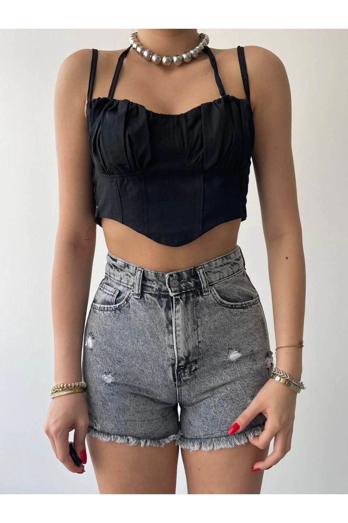 nedo7 Elix Askılı Büstiyer Crop