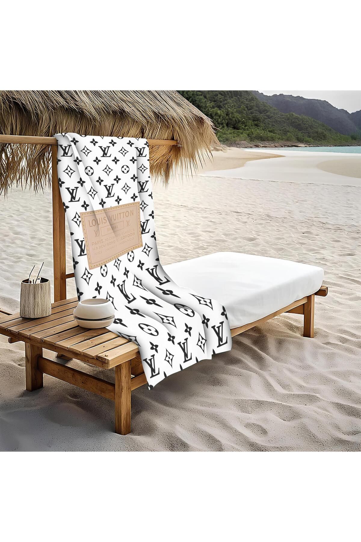 Doruklar Home Collection Dekoratif Modern Desenli Plaj Deniz Havlusu Peştamal 80x160 CM LUX87