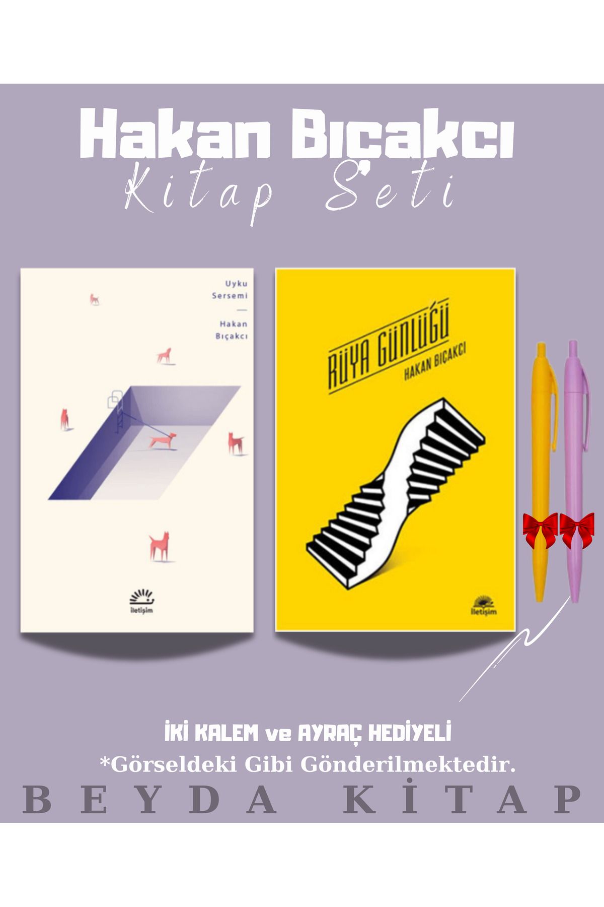 İletişim Yayınları Uyku Sersemi - Rüya Günlüğü - Hakan Bıçakcı - Kitap Seti - Kalem Hediyeli