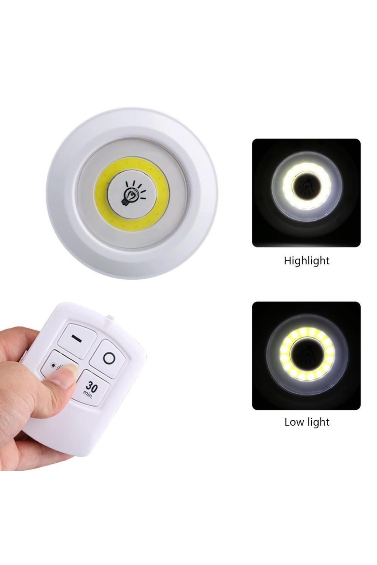 Emperium Uzaktan Kumandalı Yapışkanlı 3’lü Led Spot Lamba (5122)