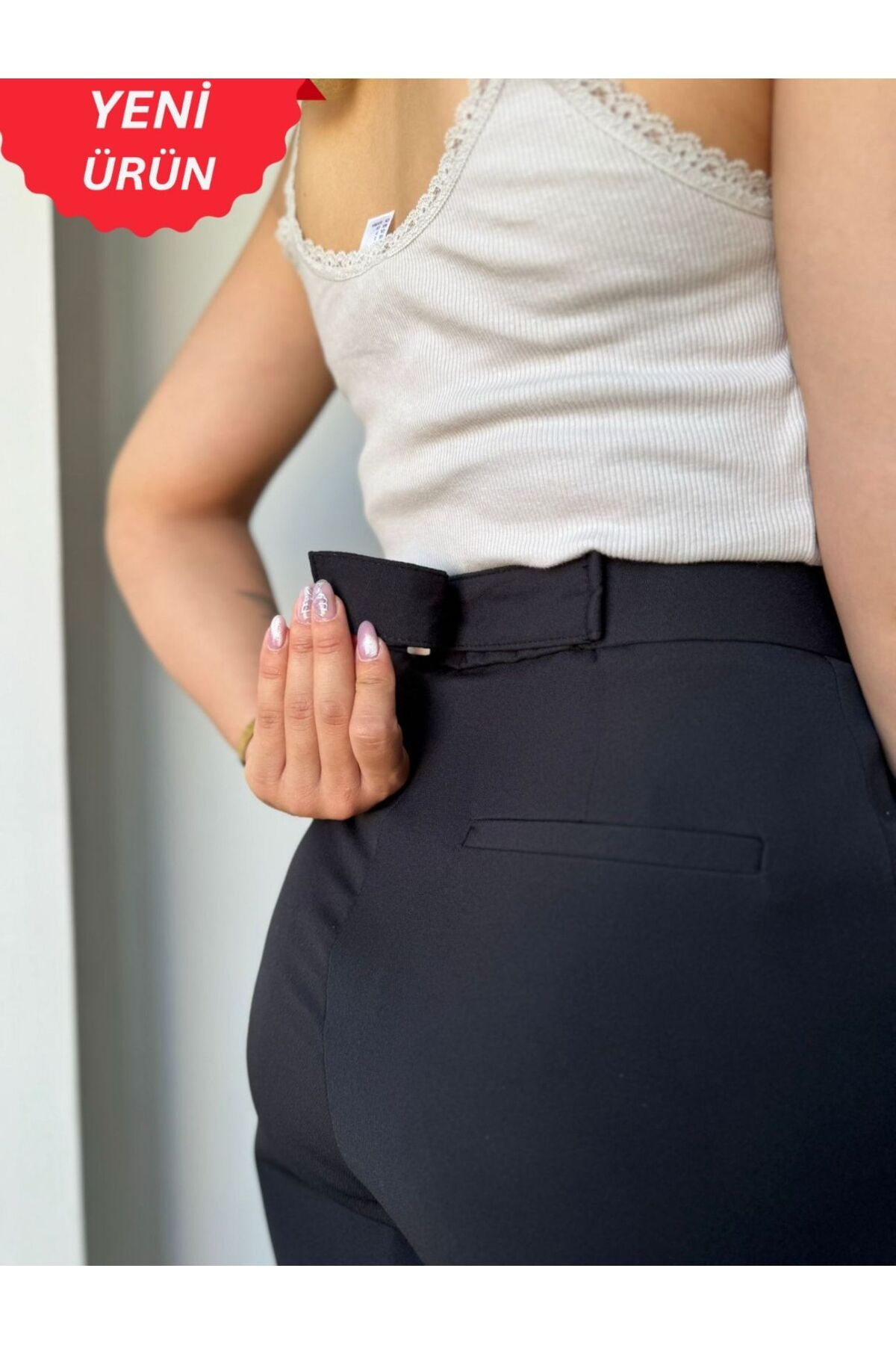 Shield Life Siyah Blue Turtle Beli Tokalı Boru Baggy Kadın Pantolon Yeni Model 2025 Geniş Paça Süper Yüksek Bel