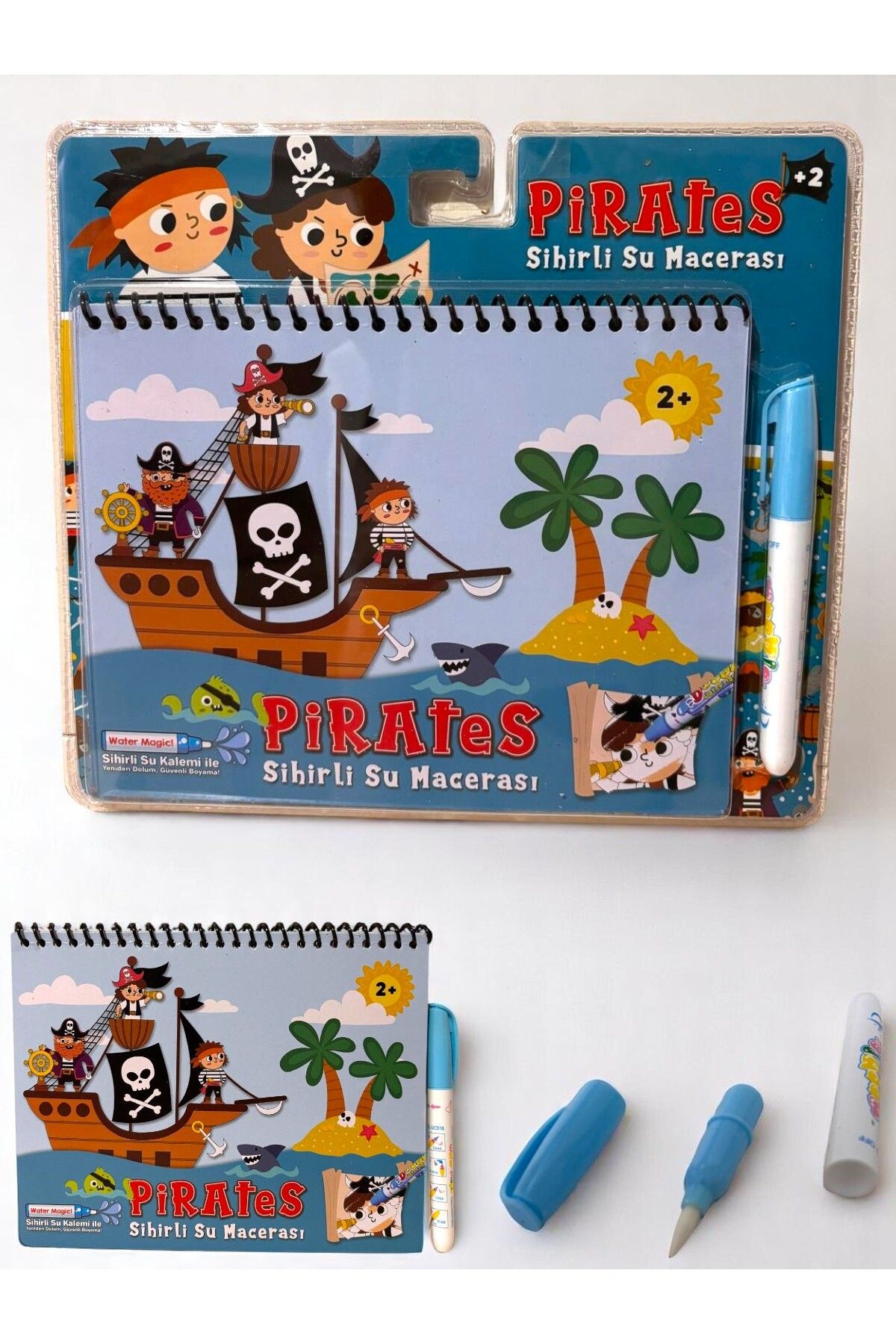 YILDIRIM OYUNCAK Sulu Sihirli Boyama Kitabı Su Kalemi Water Painting Water Magic Book Korsanlı