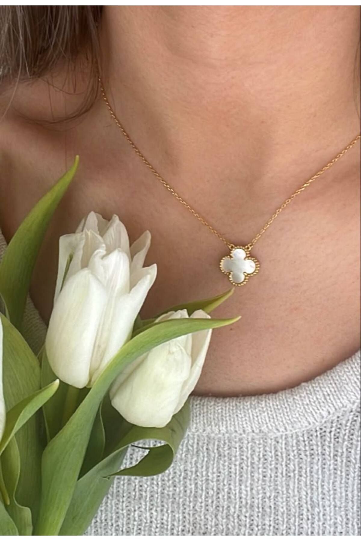 Lizz Accessories Van Cleef Kolye ve Bileklik Seti