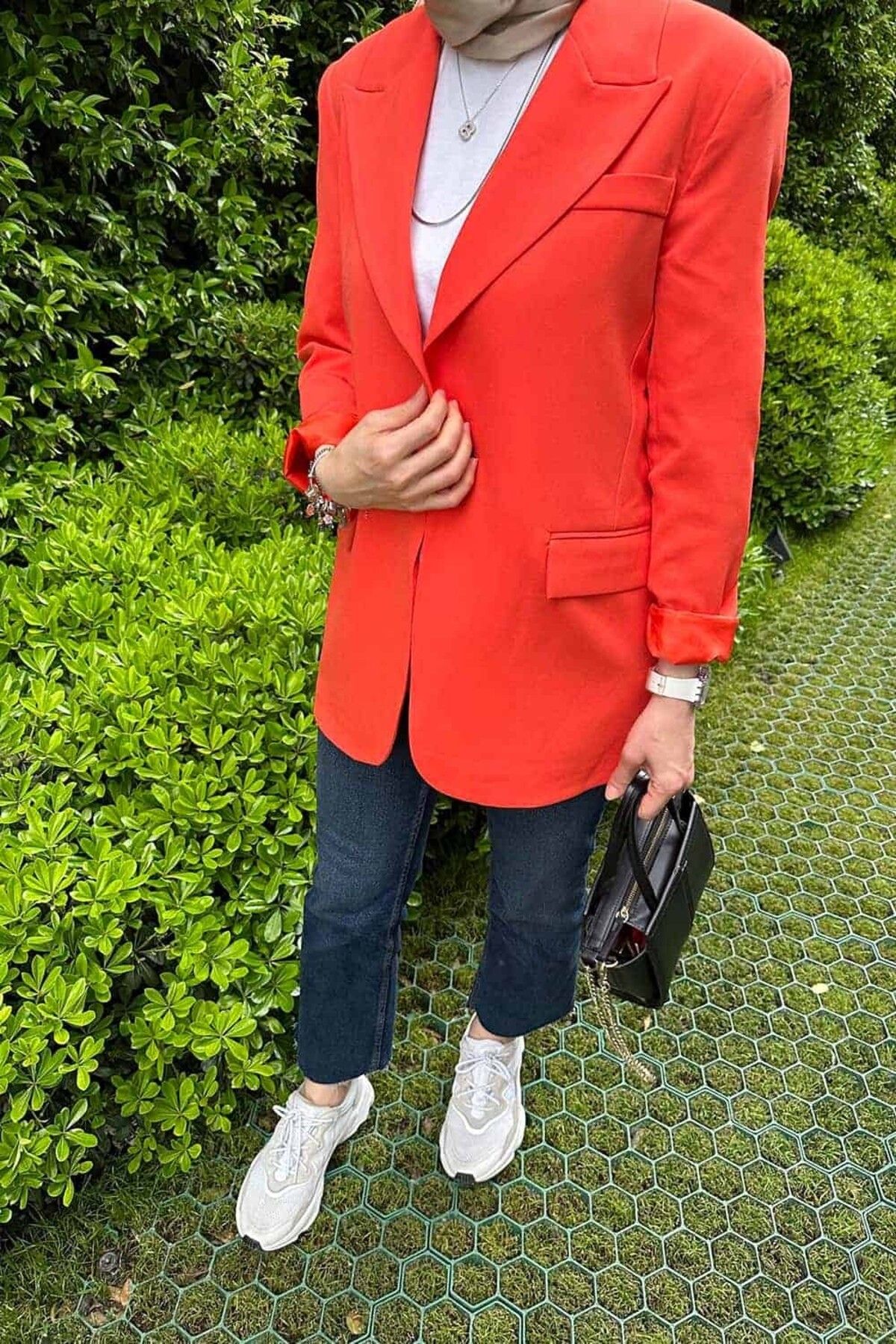 ByBensu Blazer Ceket - Nar Çiçeği