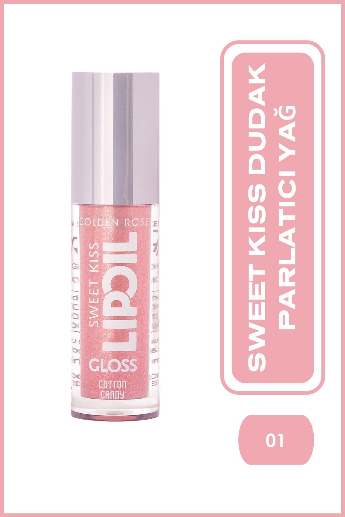 Golden Rose Sweet Kiss Lip Oil Gloss No:01 - Dudak Parlatıcı Yağ