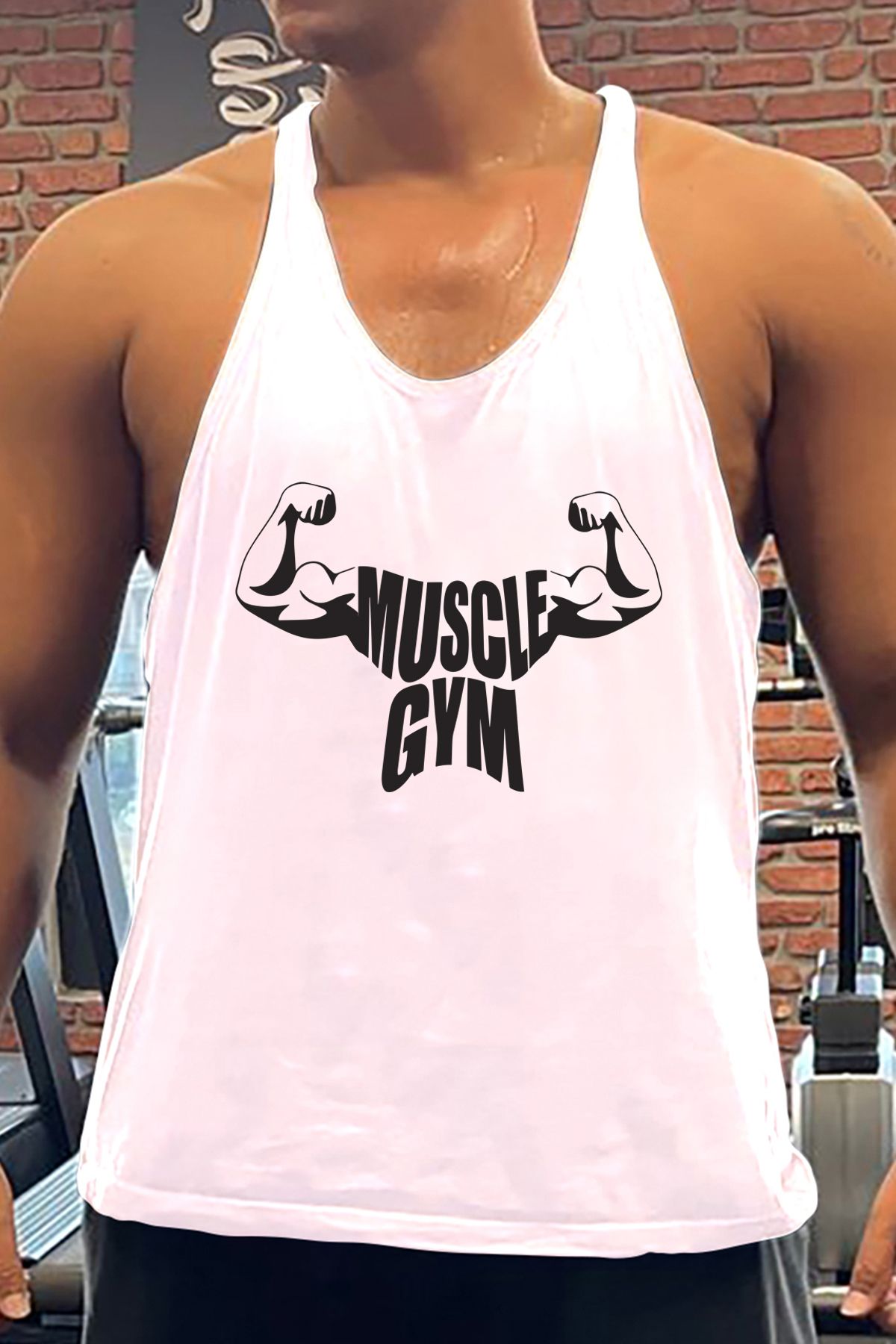 BLUU MuscleG Gym Fitness Tank Top Sporcu Atleti