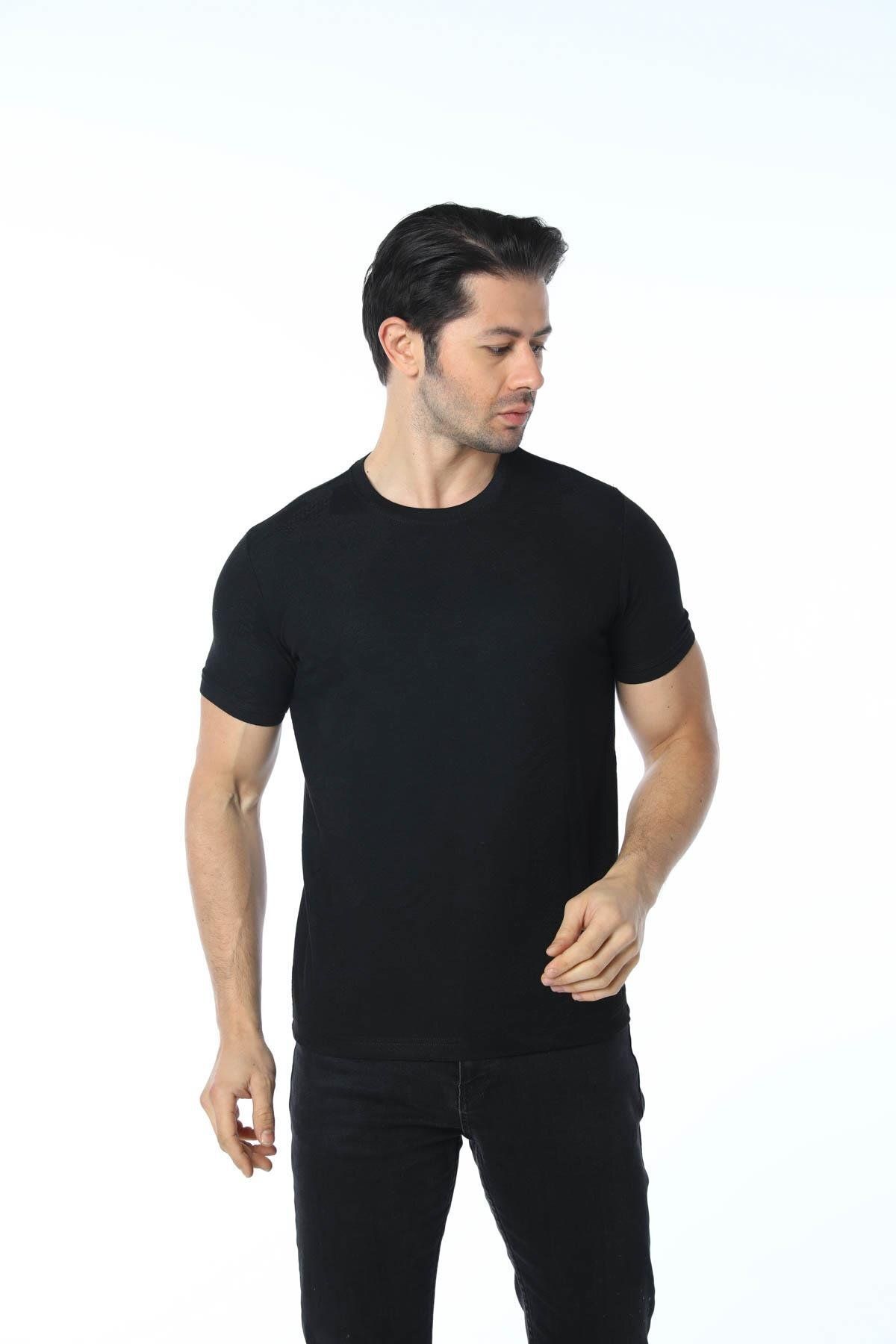 rugatchi Jakarlı Bisiklet Yaka T-Shirt