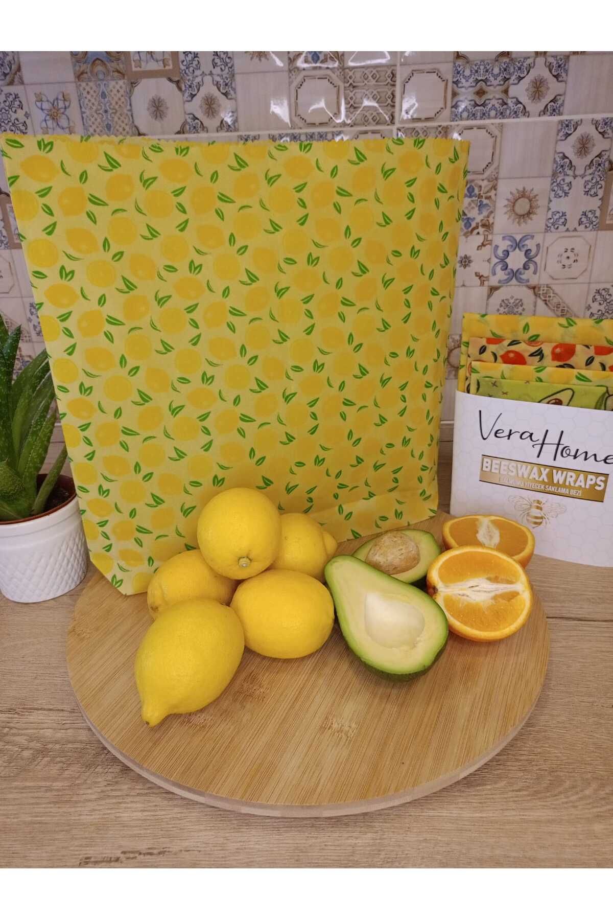 Vera Food VeraFood Balmumu Beeswax Saklama Kesesi 1 Kese-3 Bez (35*30 Kese,30*30 Bez 30*30 Bez 25*25 Bez)