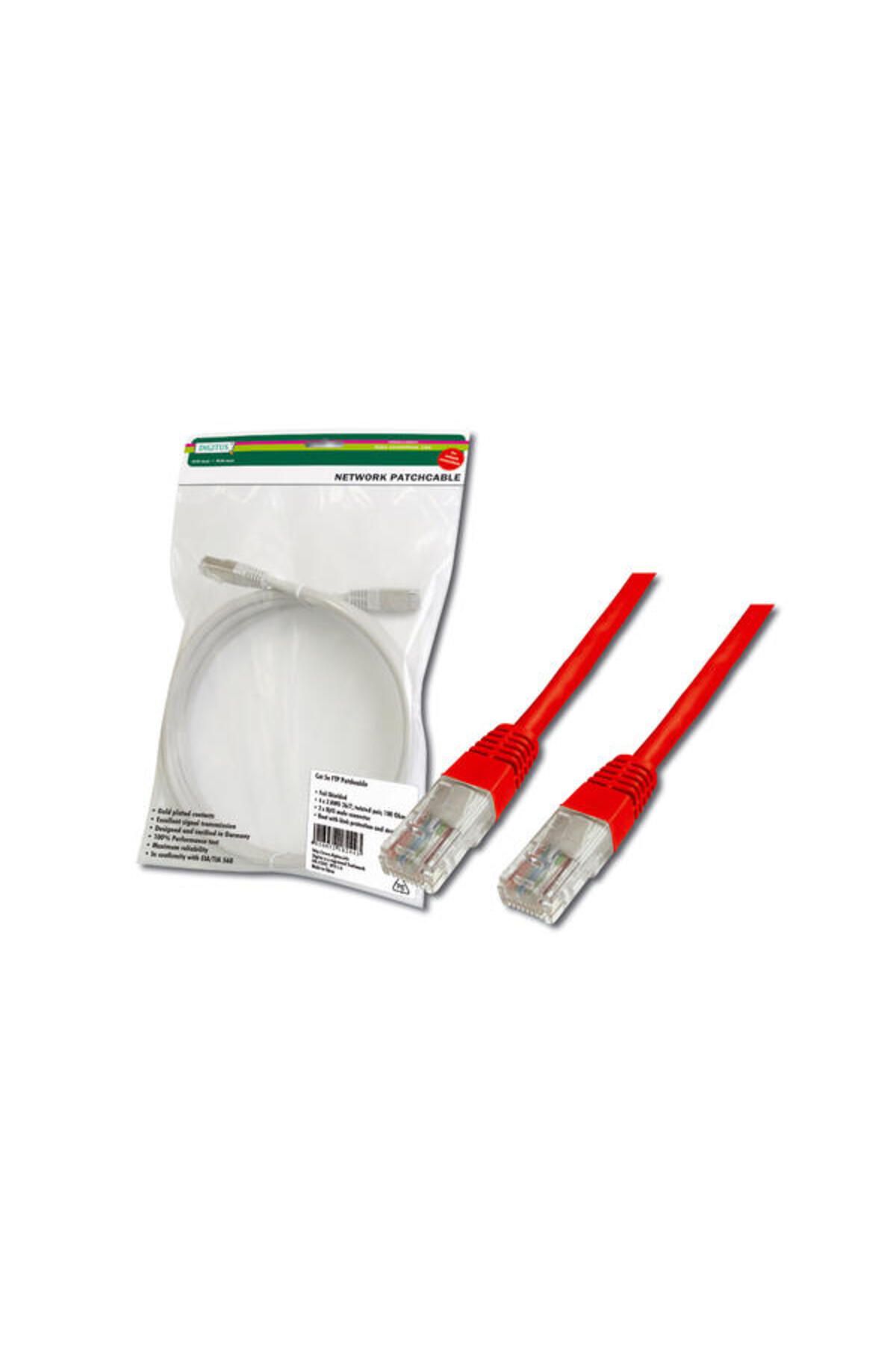 Assmann Digitus DK-1511-100/R 10 Mt CAT5E AWG26/7 U/Utp Kırmızı Patch Cord Kablo