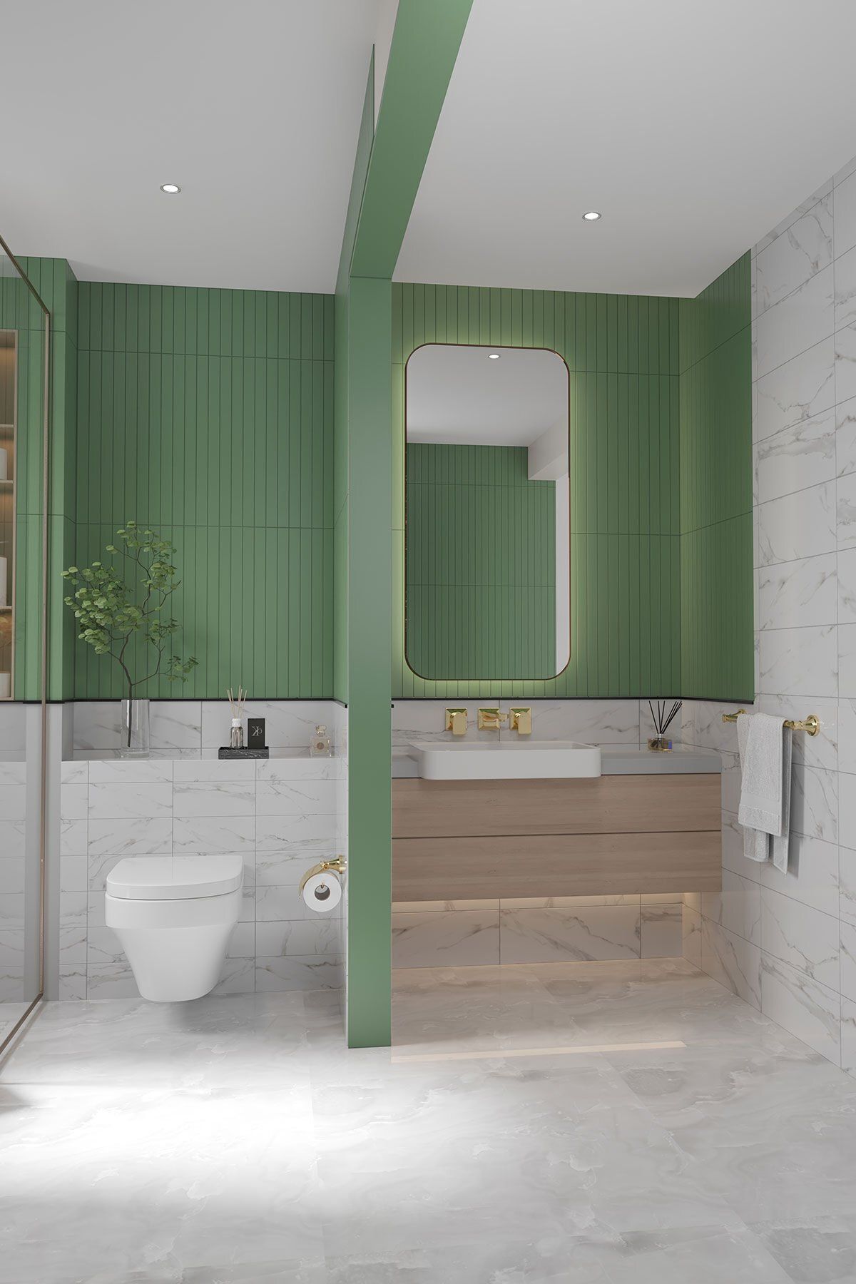 serenadekor Banyo Aksesuari Seti̇ Gold 3'lü