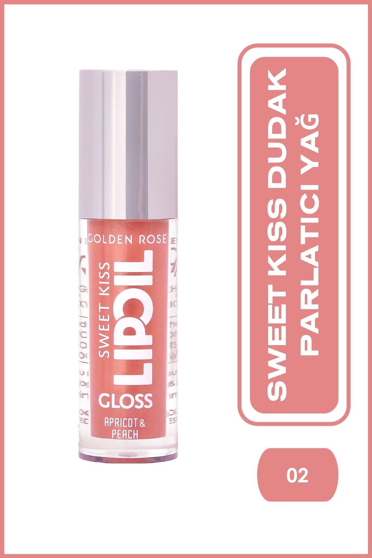 Golden Rose Sweet Kiss Lip Oil Gloss No:02 - Dudak Parlatıcı Yağ