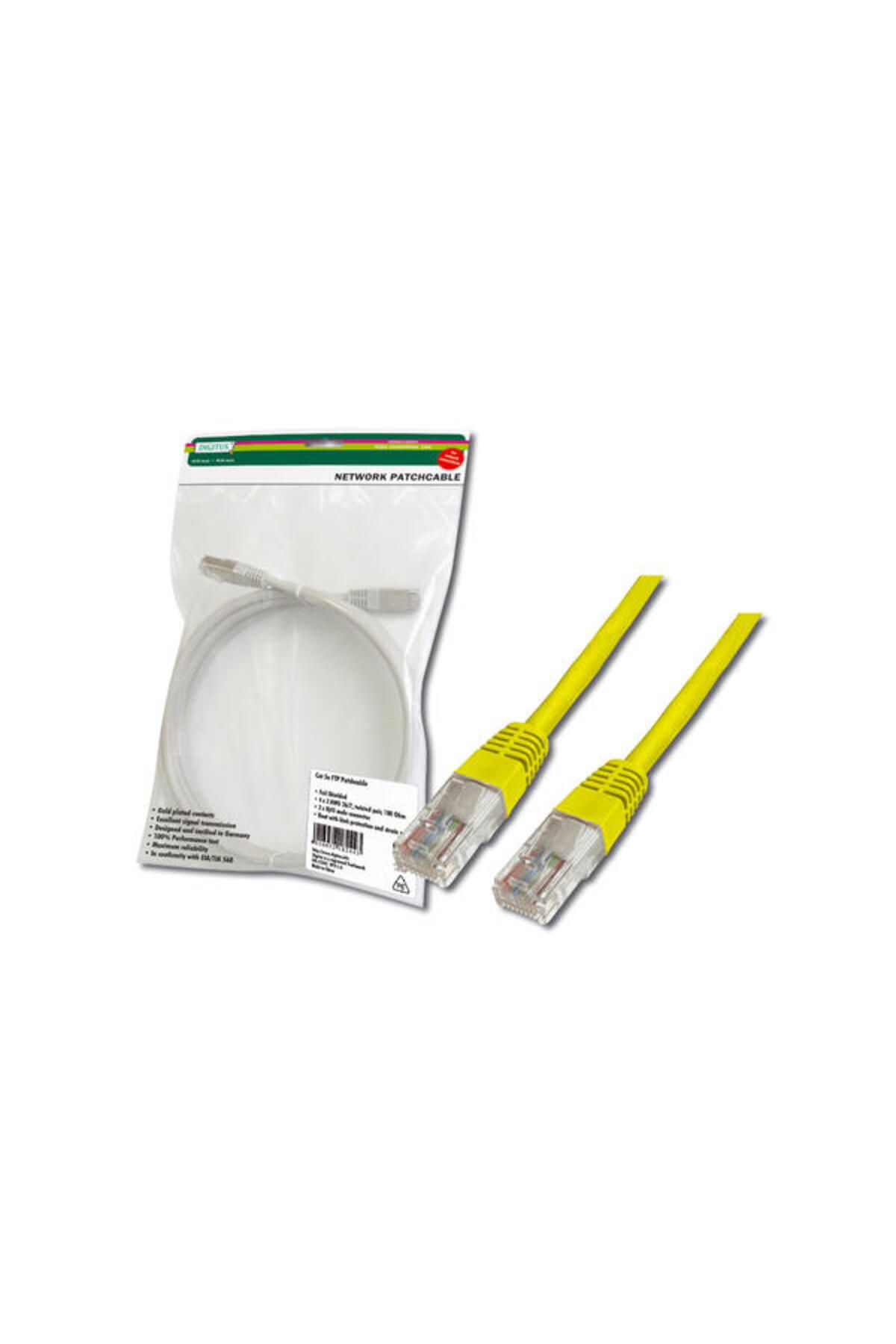 Assmann Digitus DK-1511-005/Y 0.5 Mt CAT5E AWG26/7 U/Utp Sarı Patch Cord Kablo