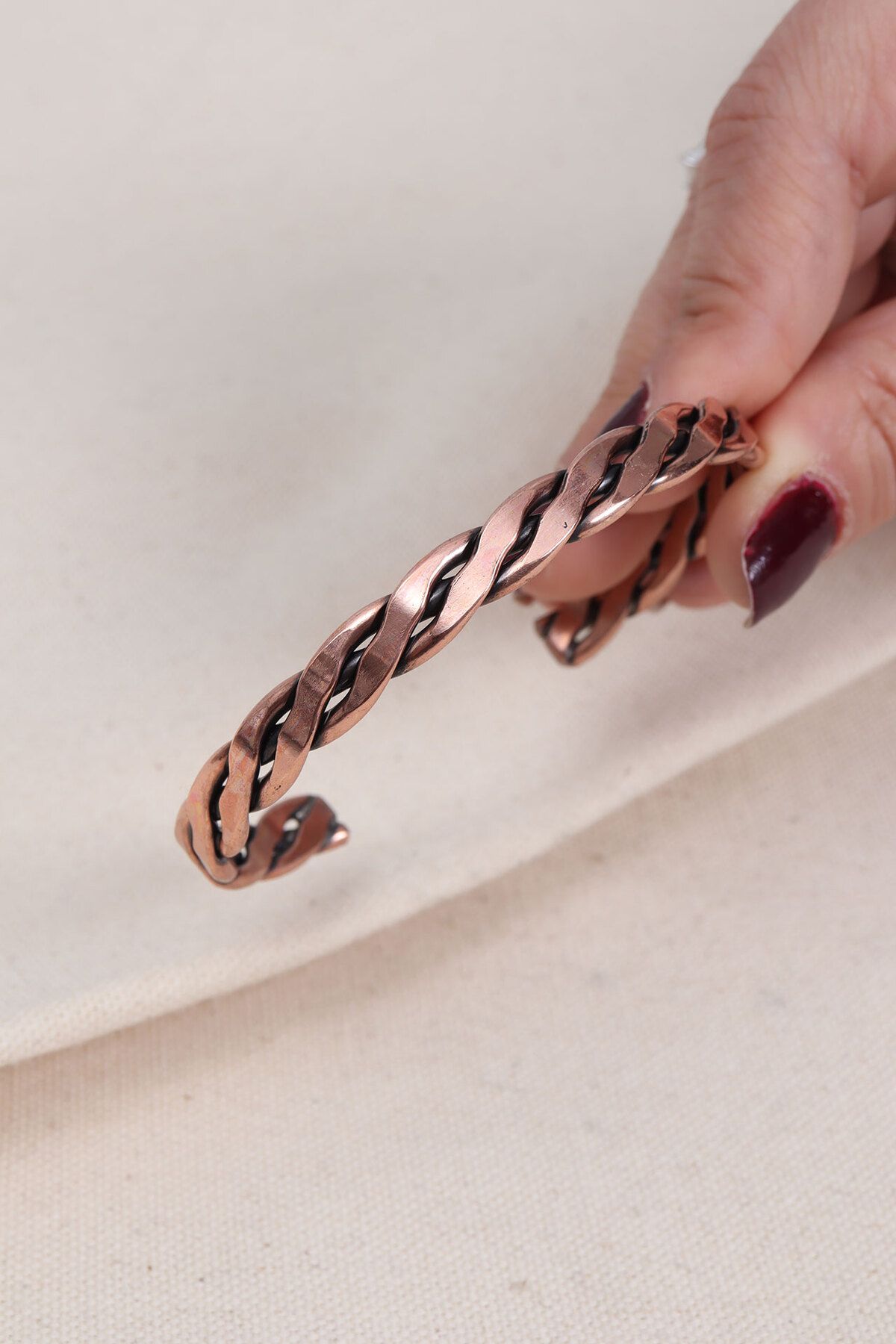 Süspüs Accessories Örme Model Otantik Bakır Bilezik