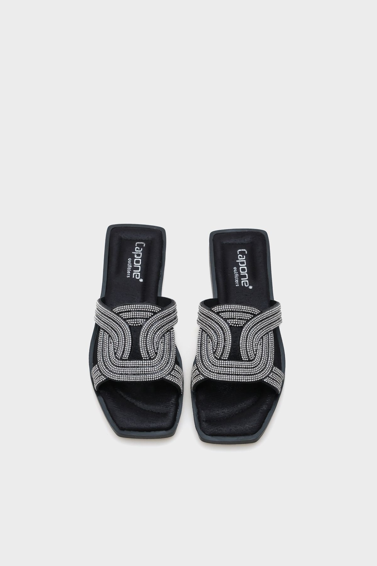 دمپایی مشکی زنانه سنگ اورجینال Capone Outfitters