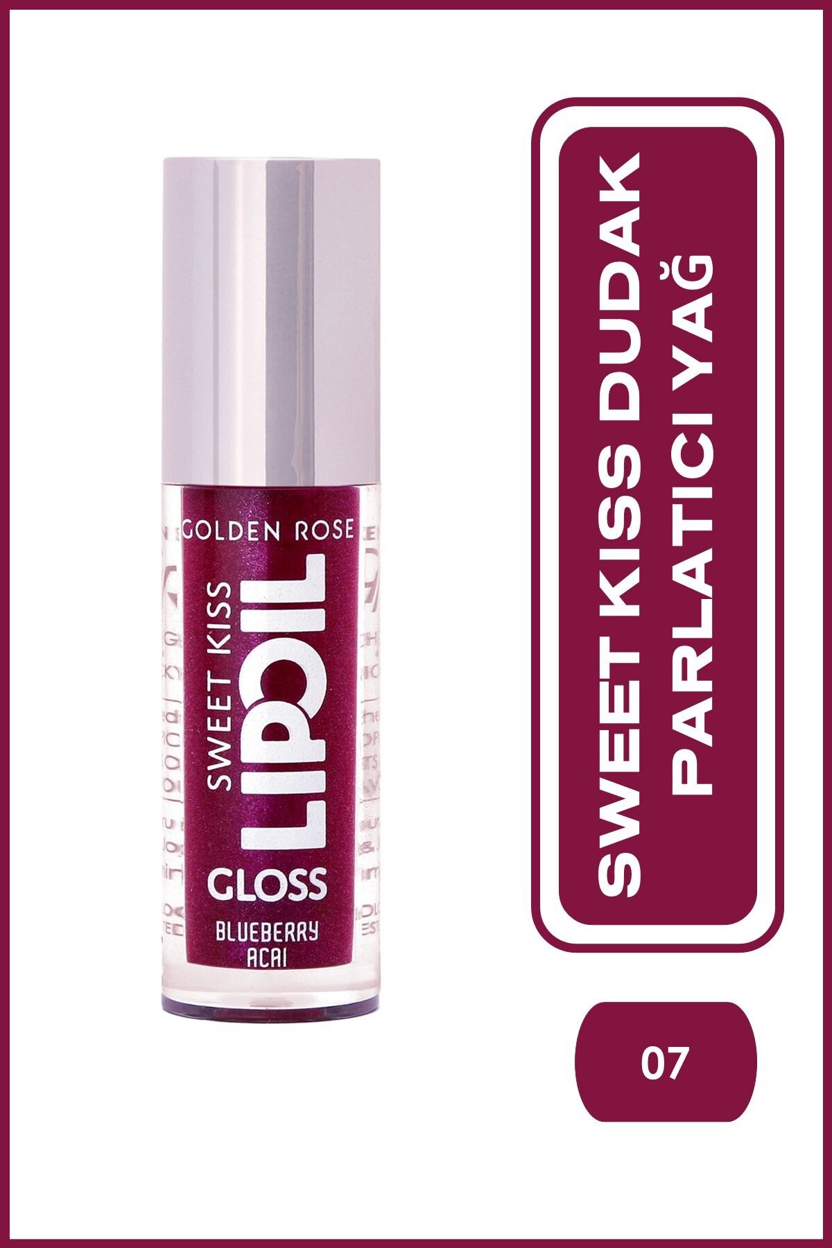 Golden Rose Sweet Kiss Lip Oil Gloss No:07 - Dudak Parlatıcı Yağ
