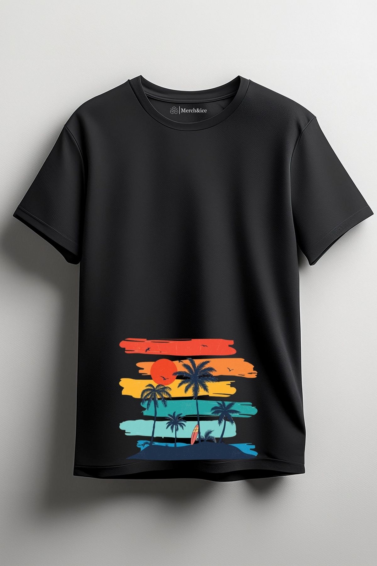Merch&ice Renkli Tatil Baskılı Unisex T-Shirt