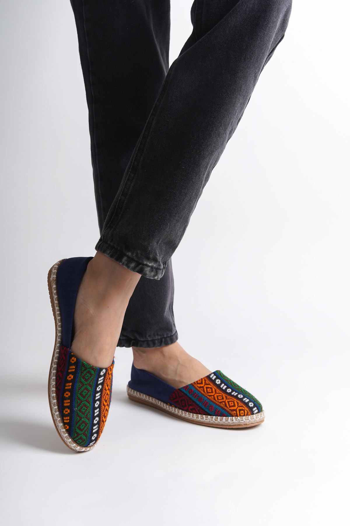 اسپادریل آبی زنانه Pasarella Skin Espadril اورجینال Capone Outfitters