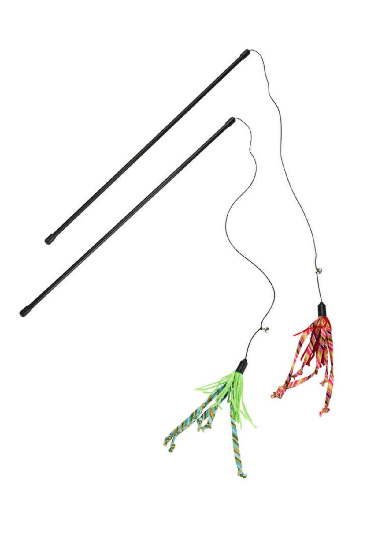 Beeztees Kedi Oltası, Zilli, Yün İpler Uc, Uzun Dayanıklı ip-70cm, Çeşitli Renklerde, 50cm SVLRS