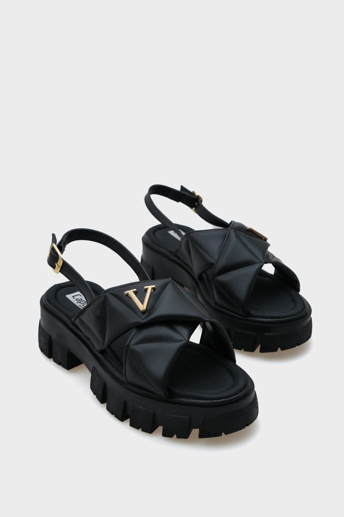 Capone Outfitters Dámské sandály Chiquita s tlustou podrážkou s páskem na kotník Comfort Sole