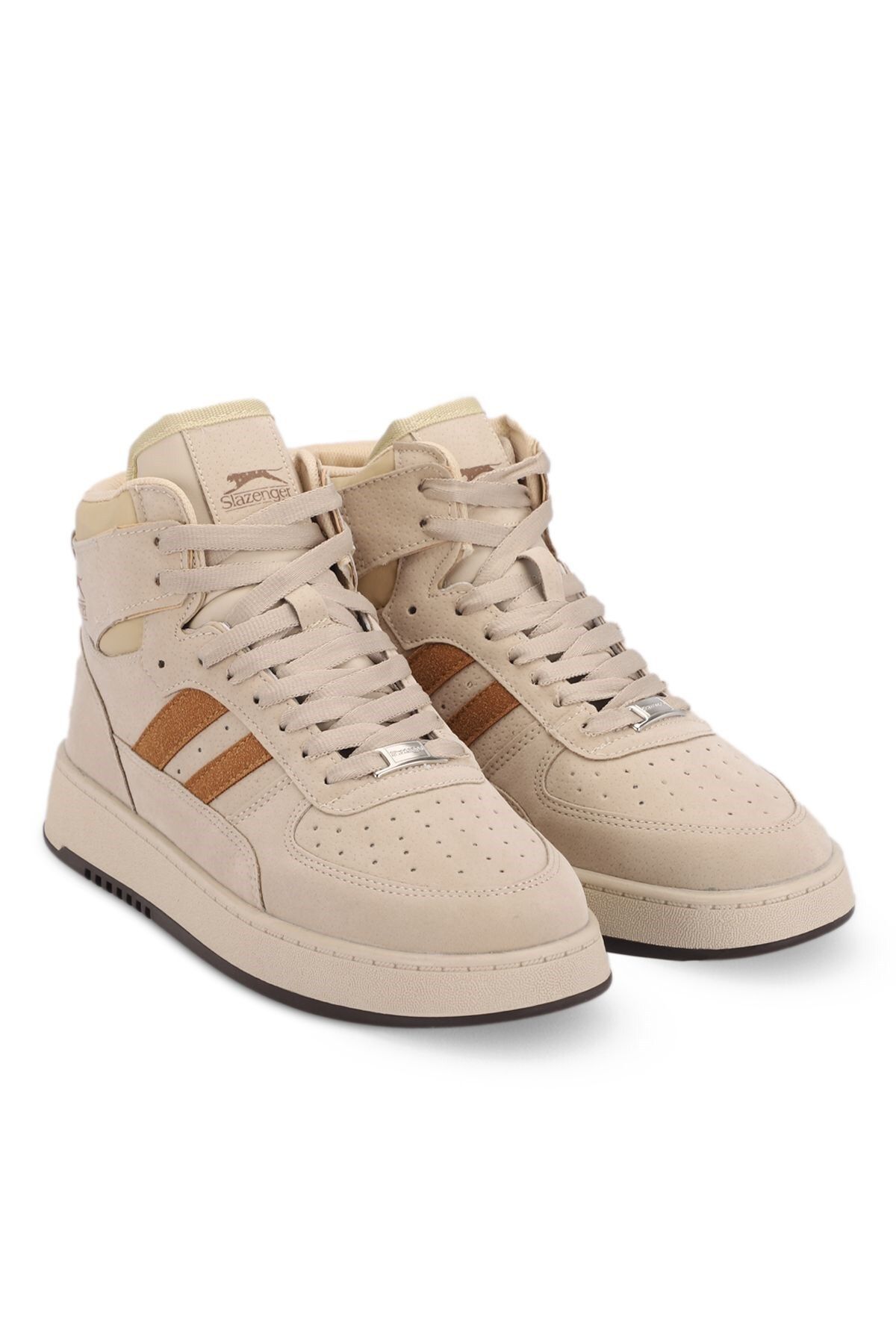 Slazenger Günlük Bilek Boy Bağcıklı Spor Sneaker Ayakkabı Bej