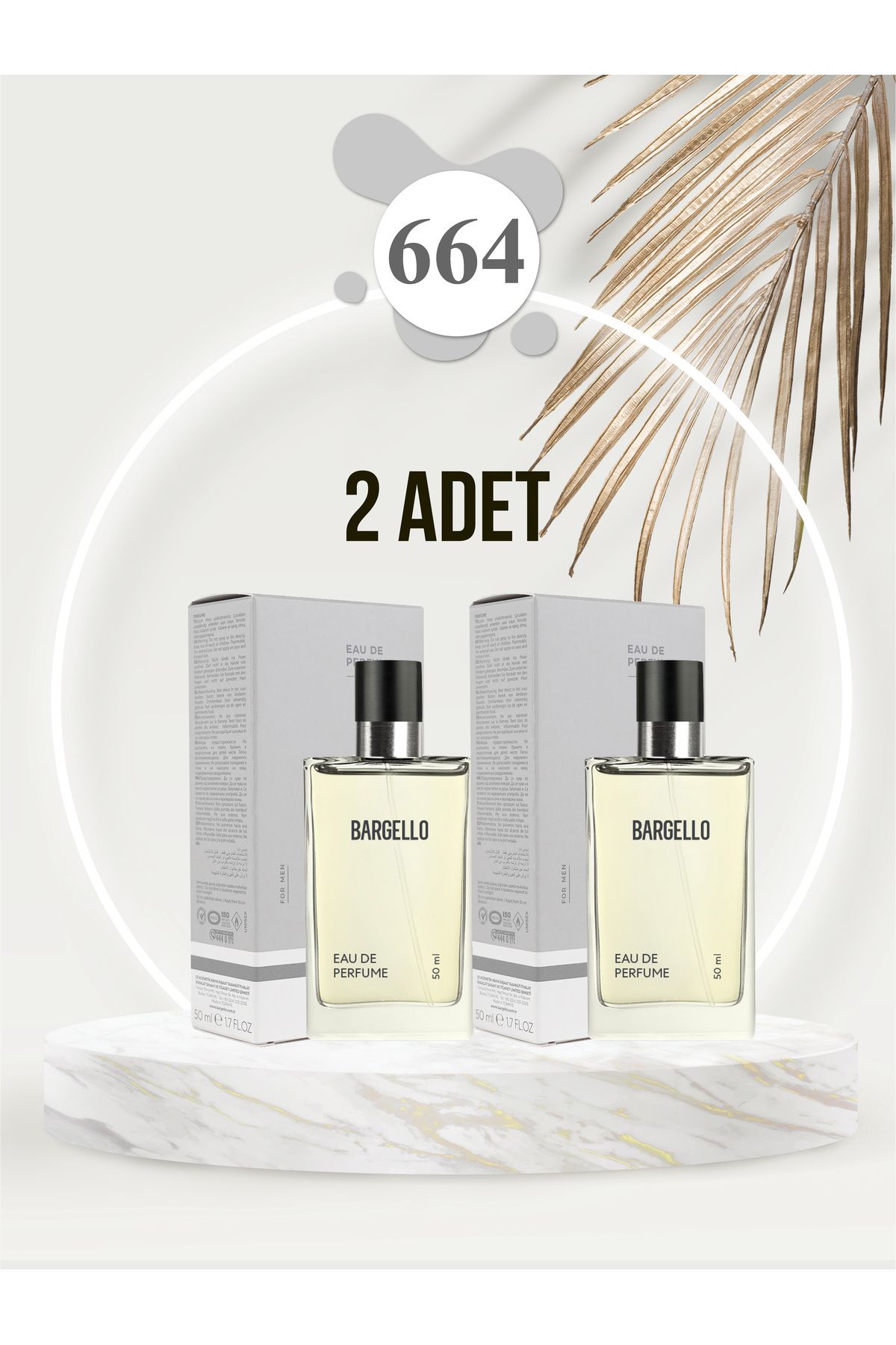 Bargello 664 Erkek Parfüm 2 Adet Edp 50 ml Woody Arnv664