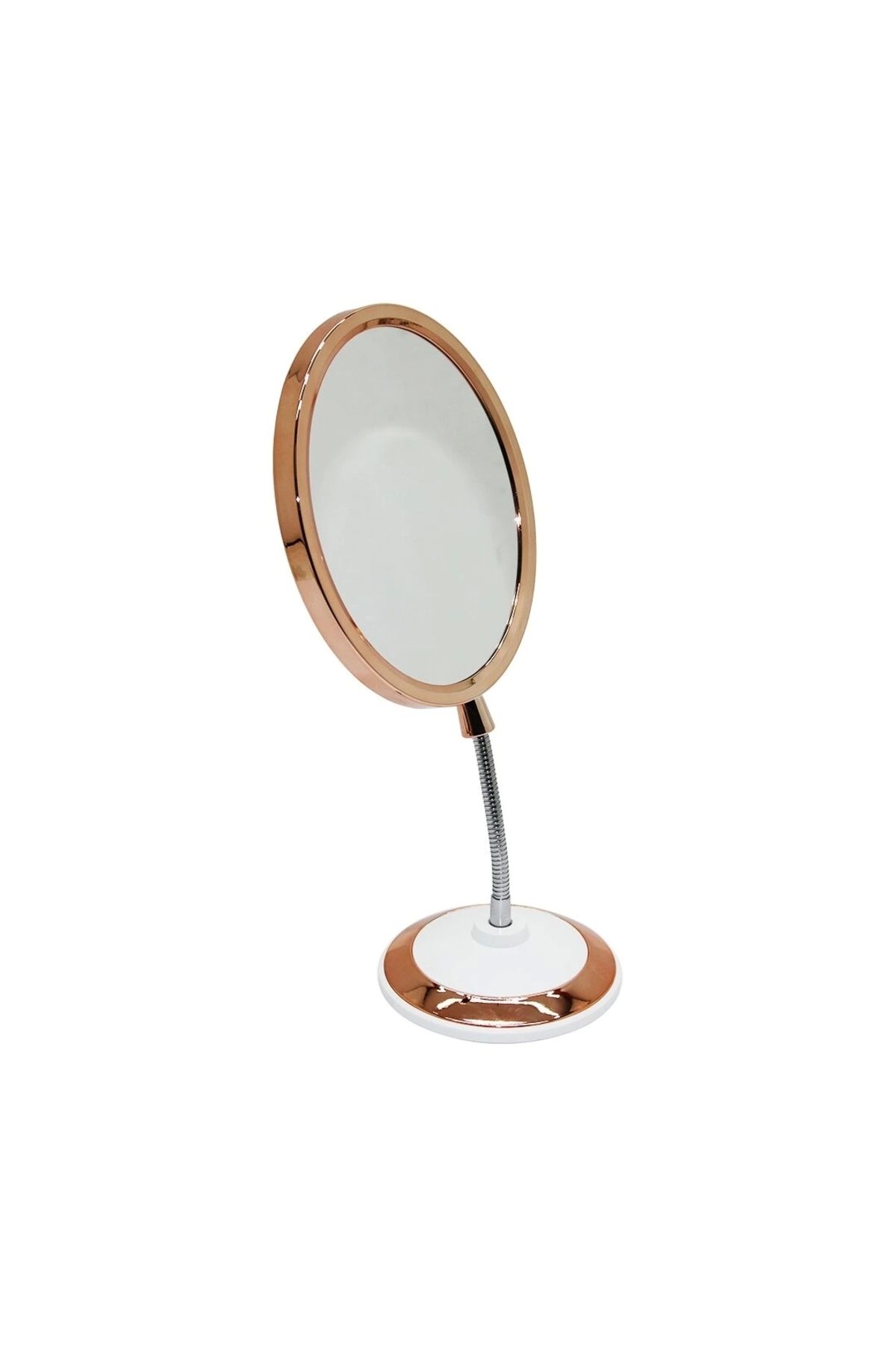 STOREMAX MAKYAJ AYNA OVAL SPİRALLİ ESNEK GÖVDELİ ÇİFT TARAFLI BÜYÜTEÇLİ AYNA 14.5X17.5X31CM (5047)