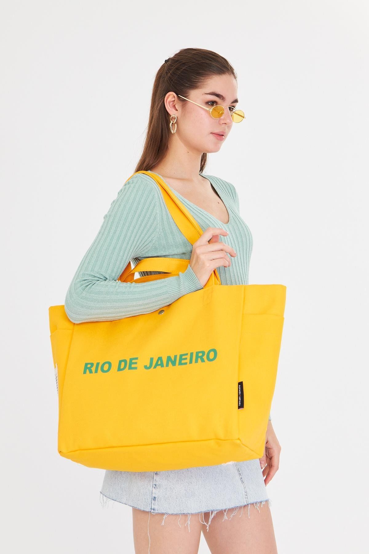 TIFFANY&TOMATO Rio De Janeiro Kanvas Omuz Çantası