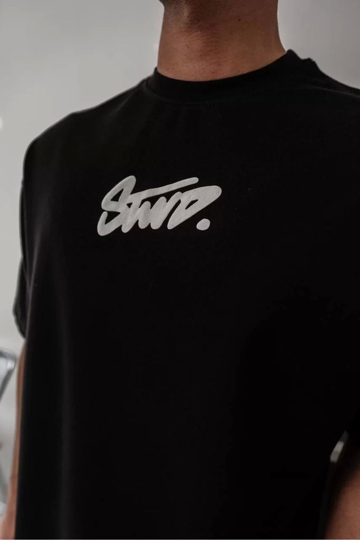 CVS Erkek Baskılı Oversize T-shirt - Siyah