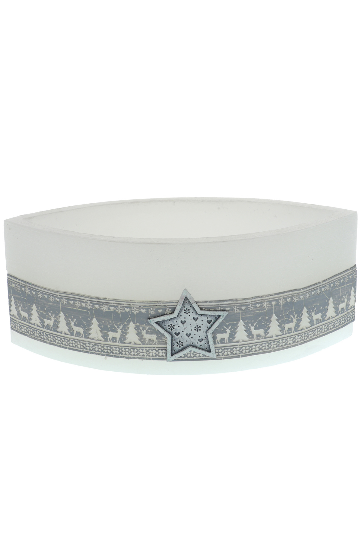 GiftExpress-Christmas candle paraffin 2 white-gray candles 1