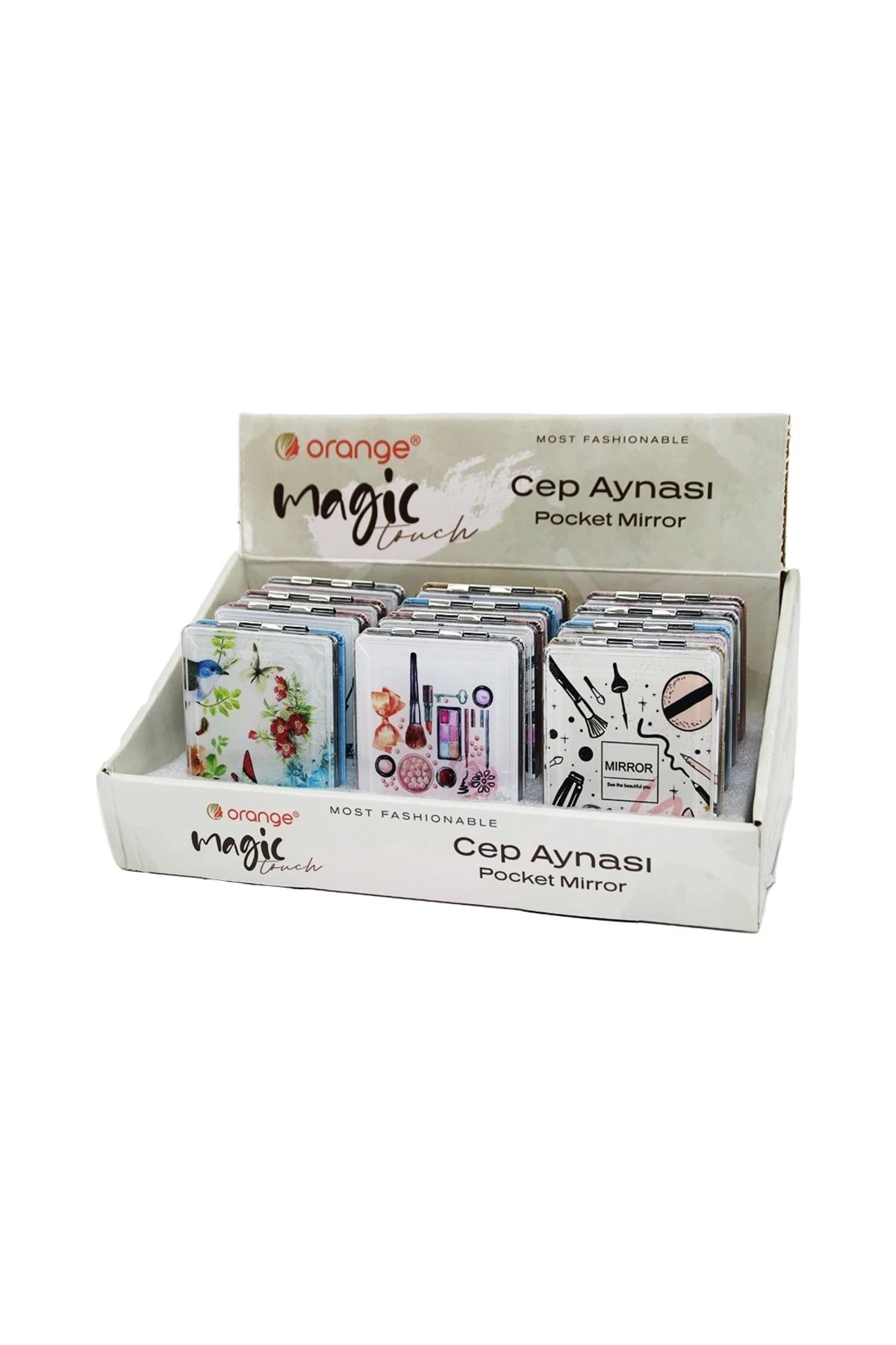 STOREMAX SULU SiMLİ KAPAKLI DİKDÖRTGEN CEP MAKYAJ AYNASI (5047)