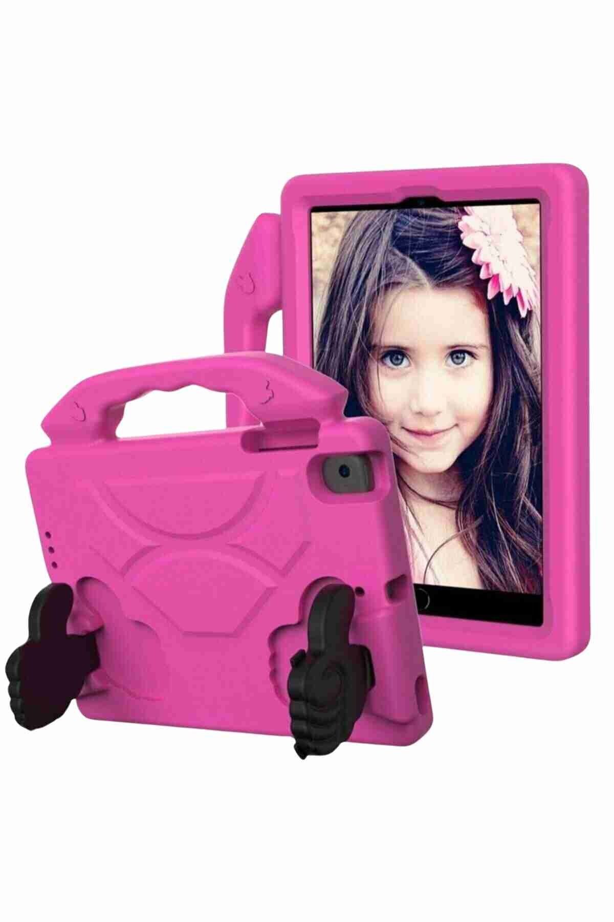 Fuchsia Galaxy Tab A7 Lite Uyumlu T220 8.7 inç Standlı Yumuşak Eğlenceli Like Tablet Kılıfı
