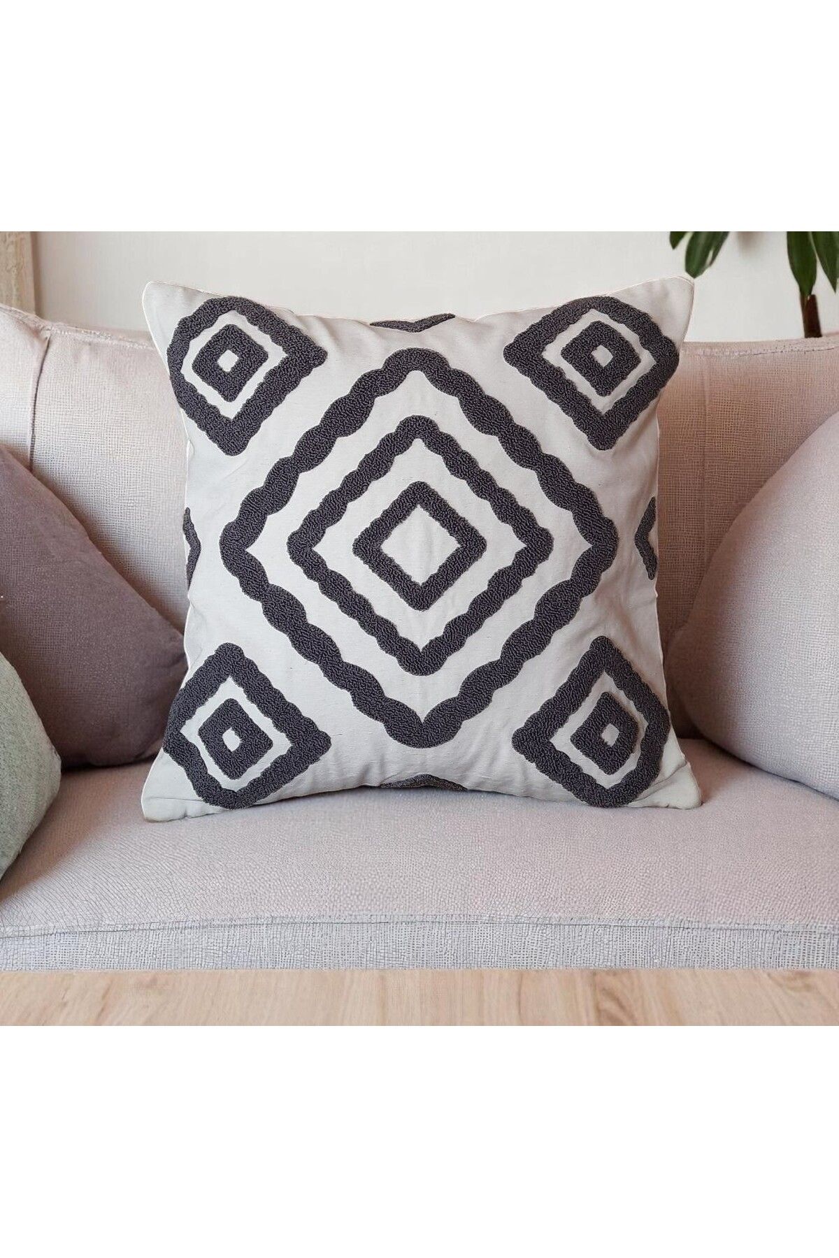 CheyİZ Home Punch Panç Kırlent Kılıfı 40x40 cm Tekli